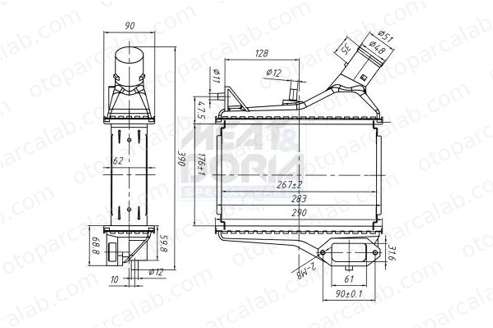 ORIS IHN030062 Turbo Radyatörü ORİS IHN030062 HONDA CR-V IV 19710R5ZG01