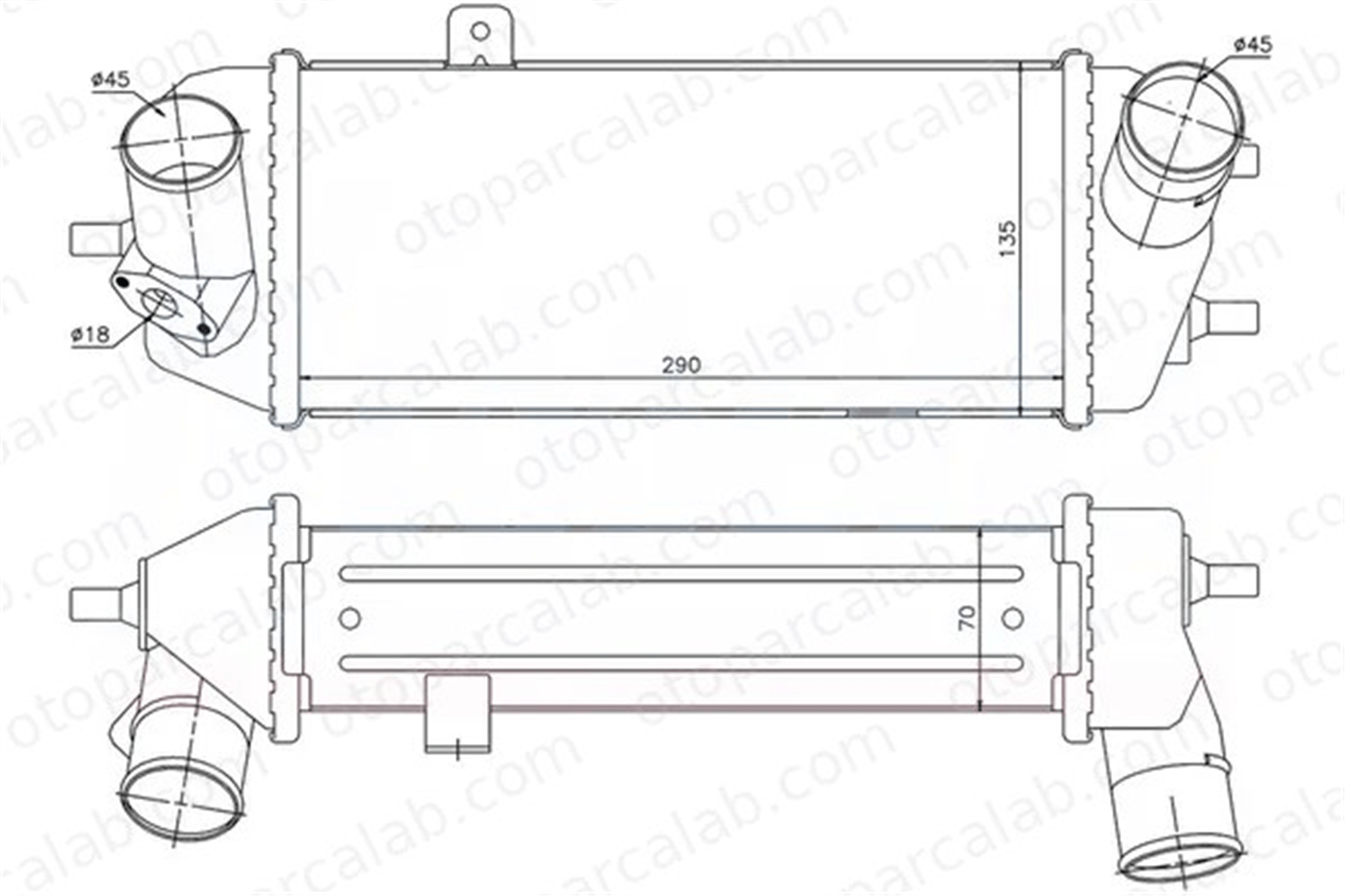 ORIS IHY090070 Turbo Radyatörü ORİS IHY090070 KIA VENGA HYUNDAI i20 I 28271 2A710