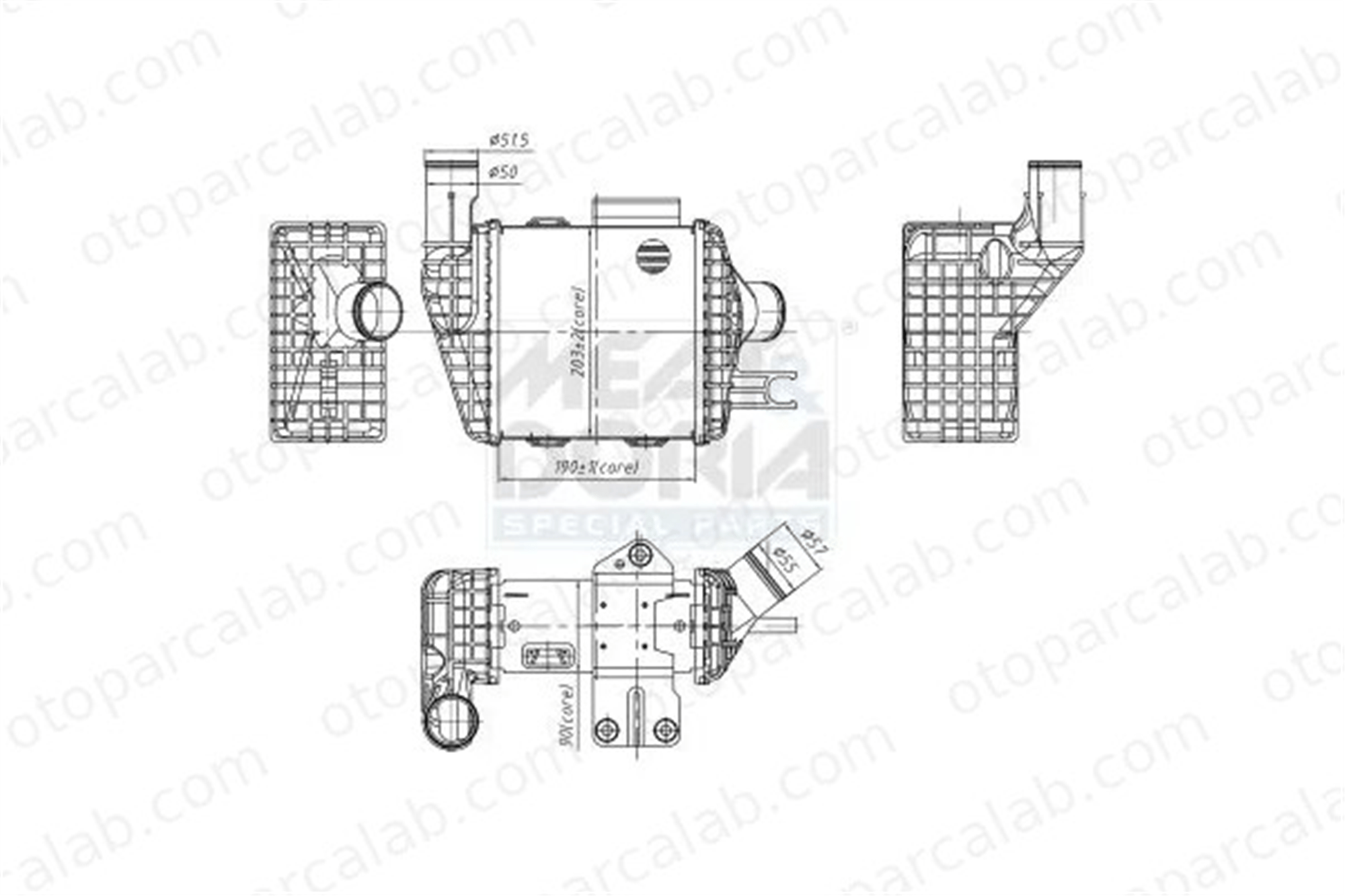 ORIS IHY502090 Turbo Radyatörü ORİS IHY502090 HYUNDAI TUCSON KIA SPORTAGE II 28271 27250