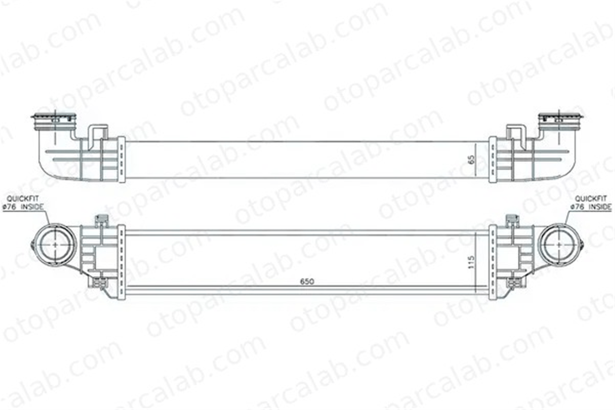 ORIS IME507065 Turbo Radyatörü ORİS IME507065 MERCEDES-BENZ E-SERISI E-SERISI T-Model 2115001102 A2115001102