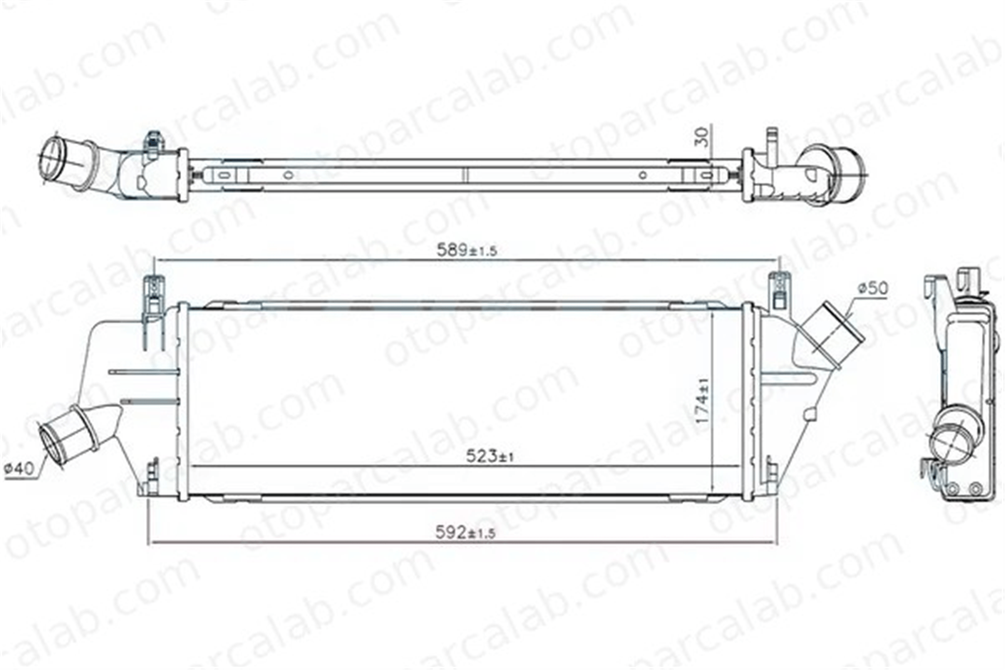 ORIS INI506030 Turbo Radyatörü ORİS INI506030 NISSAN MICRA III 14461 BC400