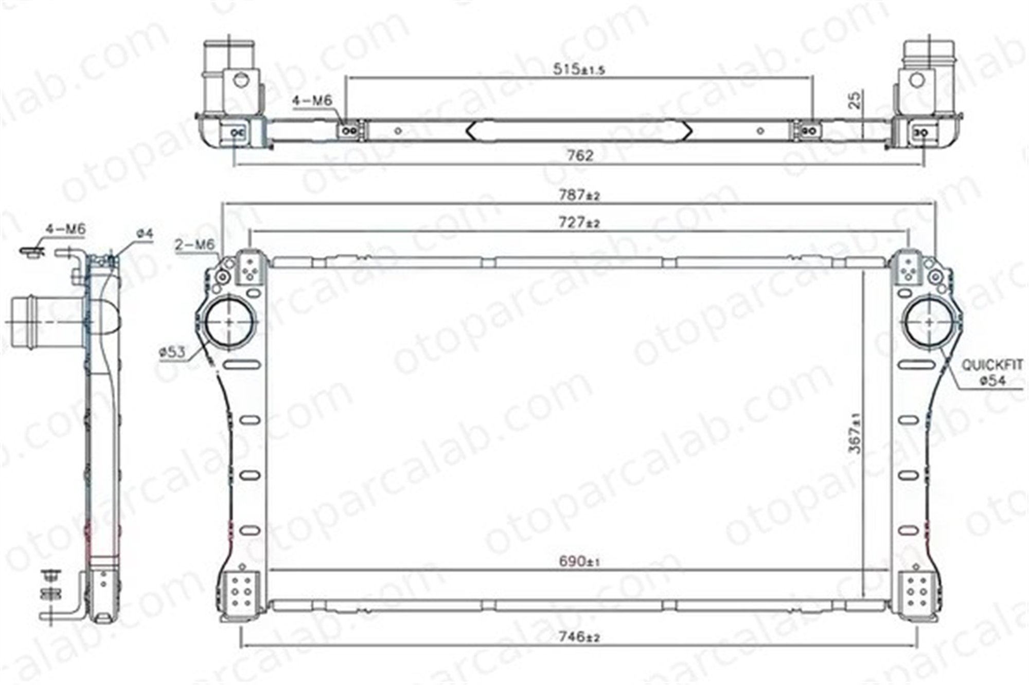 ORIS ITO507025 Turbo Radyatörü ORİS ITO507025 TOYOTA AVENSIS Sedan AVENSIS Station wagon 17940 179400R040
