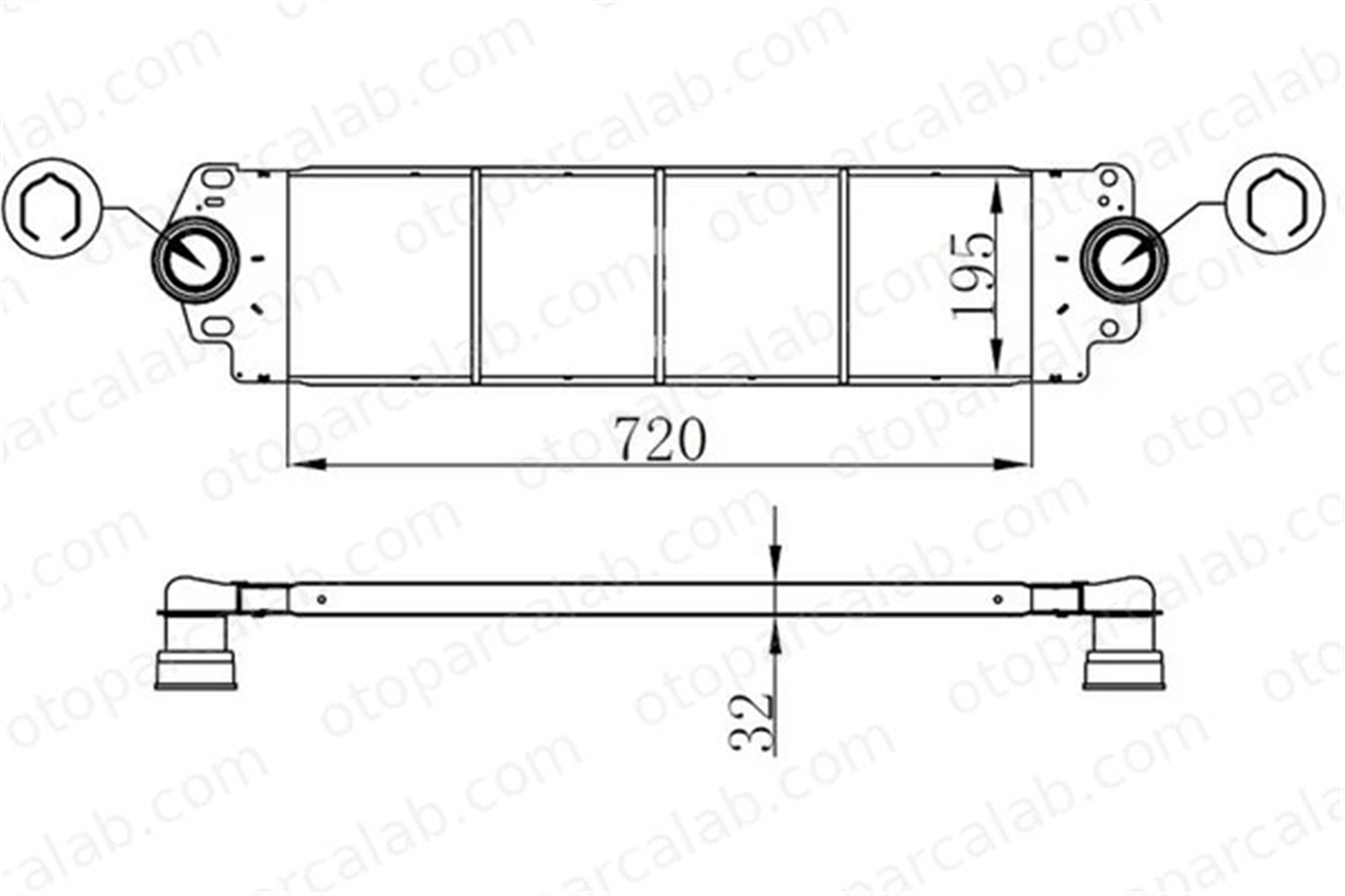 ORIS IVW003032 Turbo Radyatörü ORİS IVW003032 VW TRANSPORTER T5 Minibüs/Otobüs TRANSPORTER T5 Panelvan/Van 7H0145804A 7H0145804B