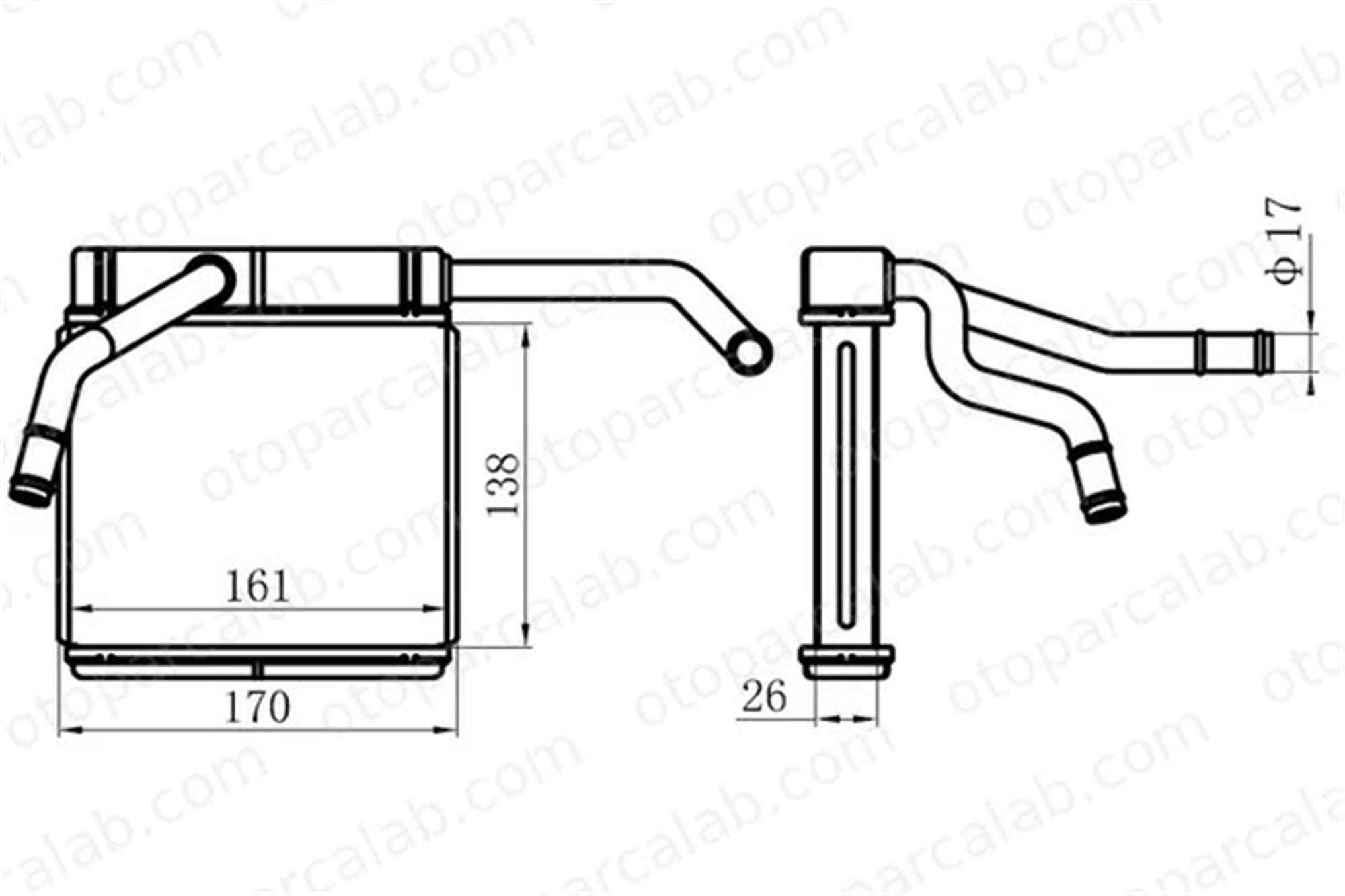 ORIS KMZ003026 Kalorifer Radyatörü ORİS KMZ003026 FORD RANGER MAZDA B-SERIE XM3418476CA 3943167