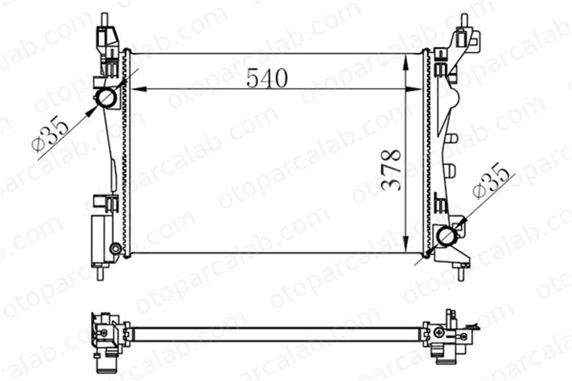ORIS MFI371023 Su Radyatörü ORİS MFI371023 FIAT FIORINO Kasa/büyük limuzin QUBO 51780659 1330Y4