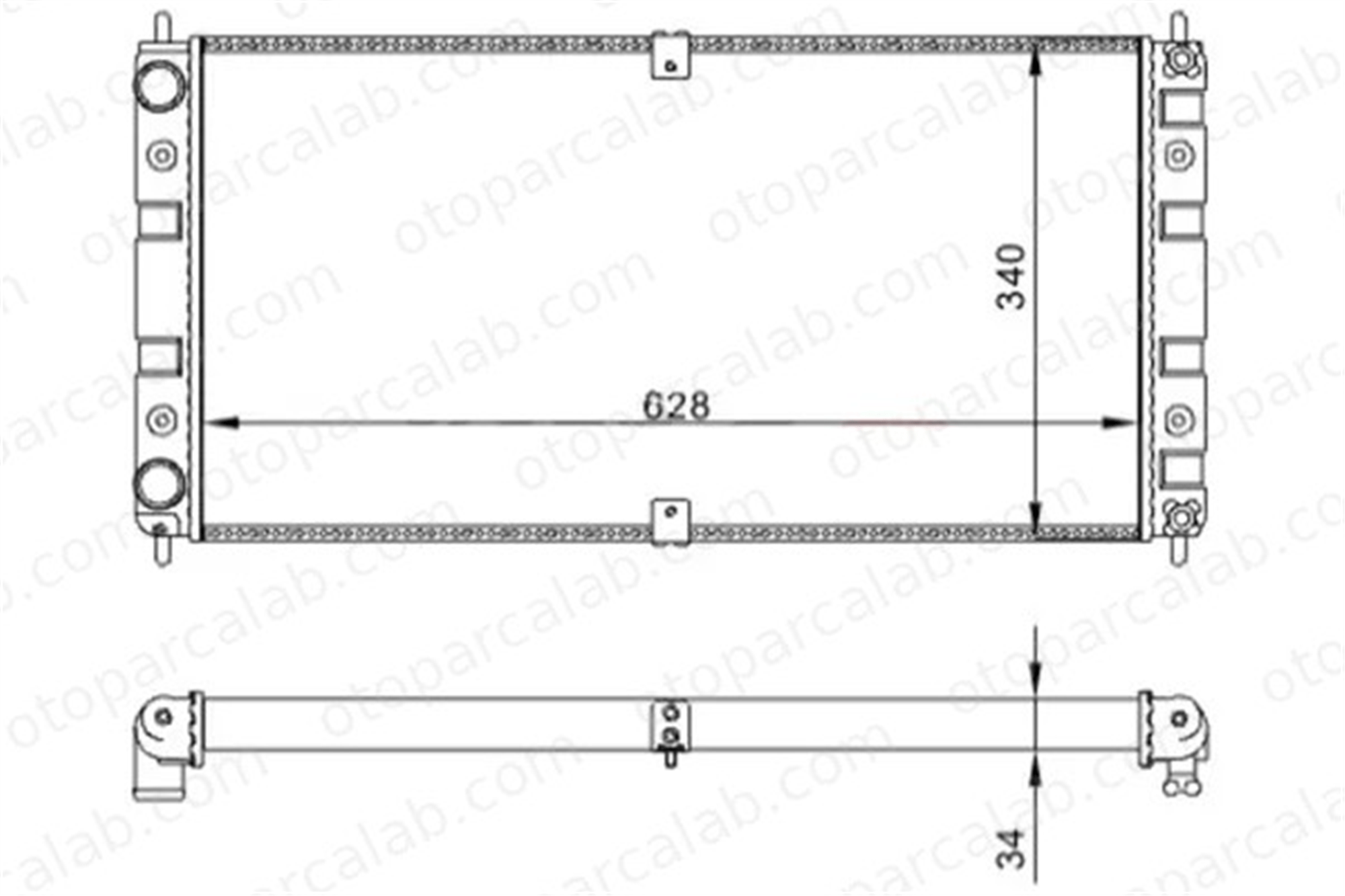 ORIS MLA146034 Su Radyatörü ORİS MLA146034 LADA NIVA SUV 21231301012
