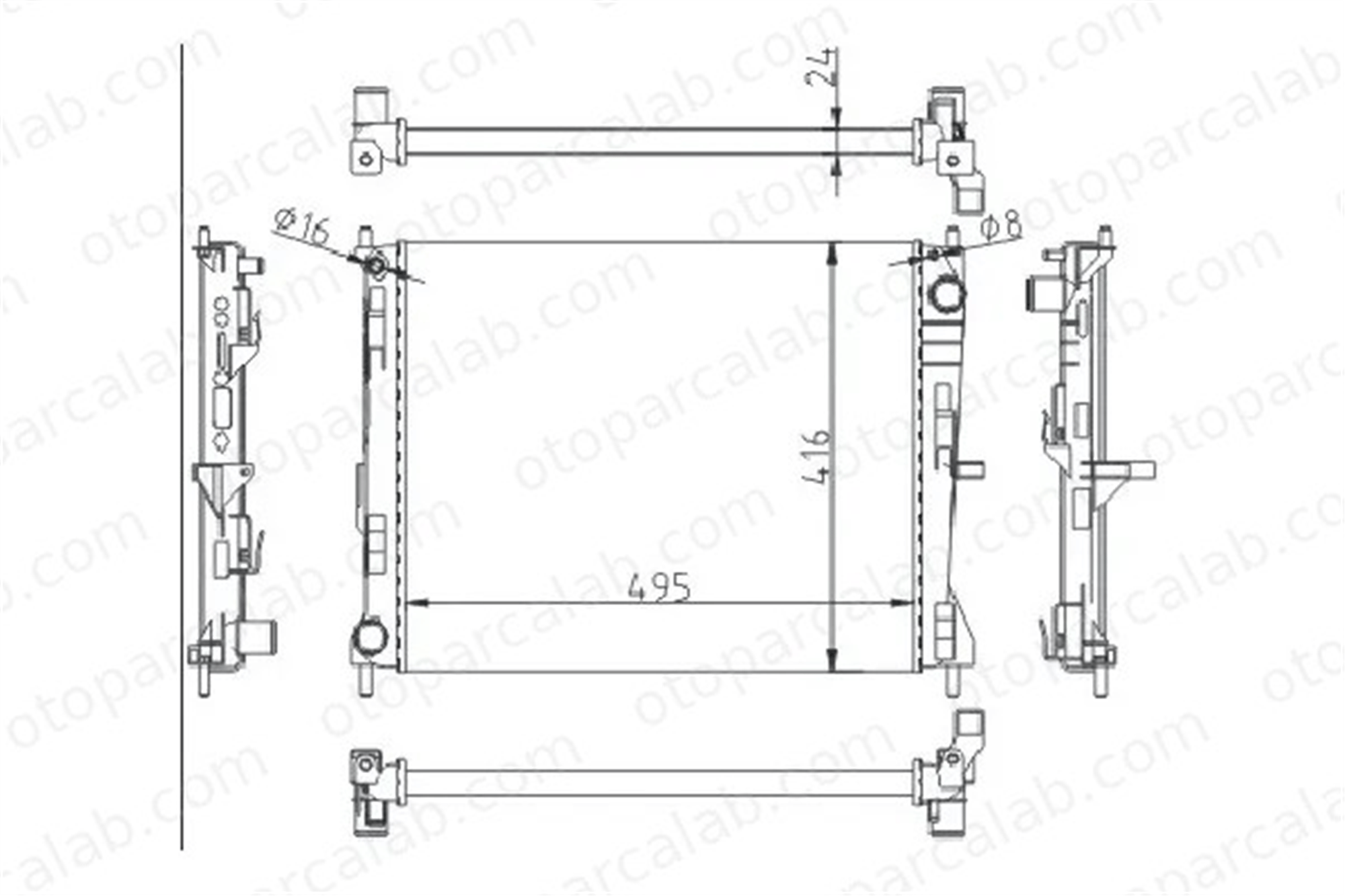 ORIS MRN382023 Su Radyatörü ORİS MRN382023 RENAULT 15 7700571627
