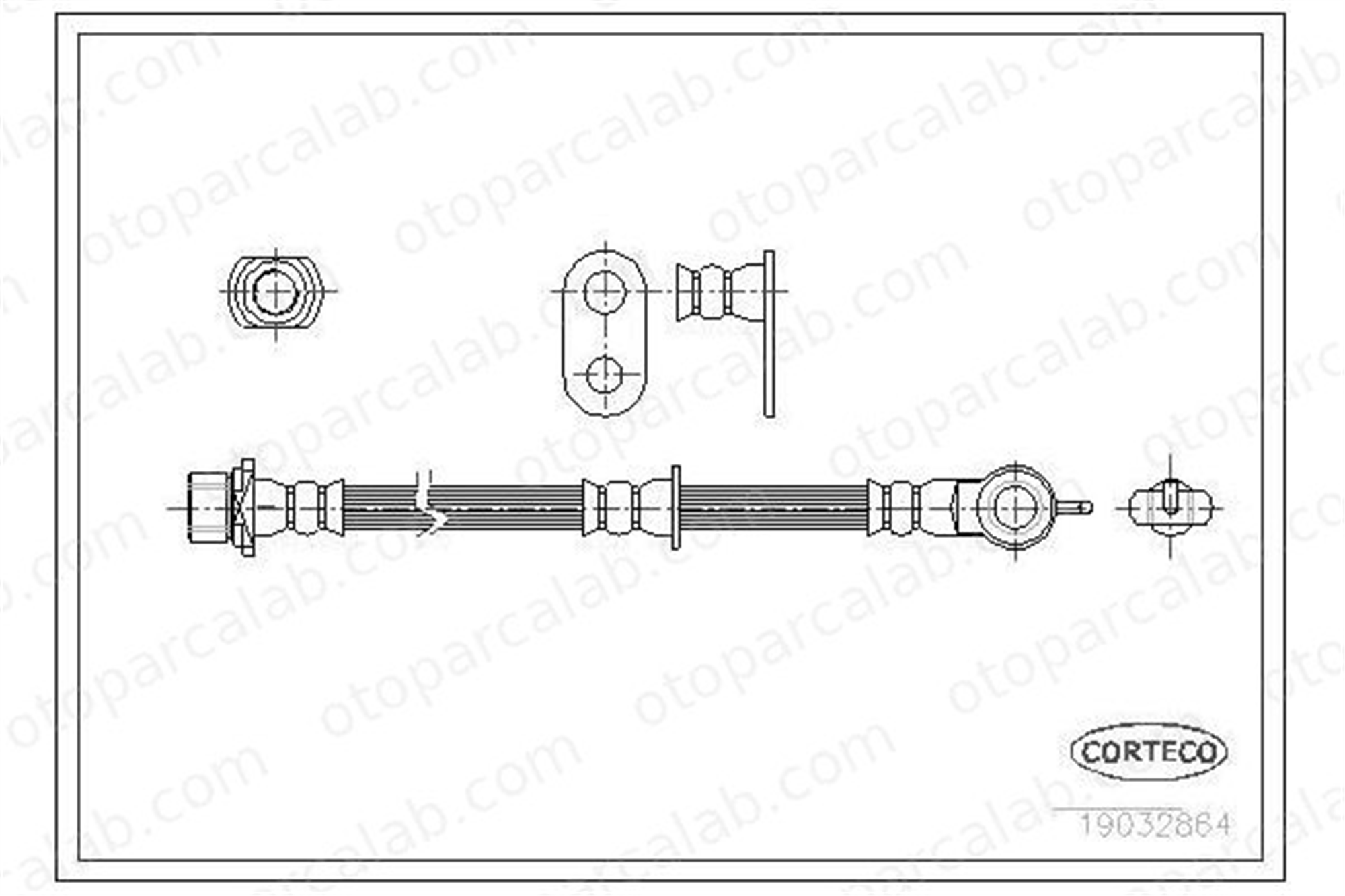 OSSCA 00652 Fren Hortumu Ön Sol TOYOTA YARIS 9008094203 9094702A46