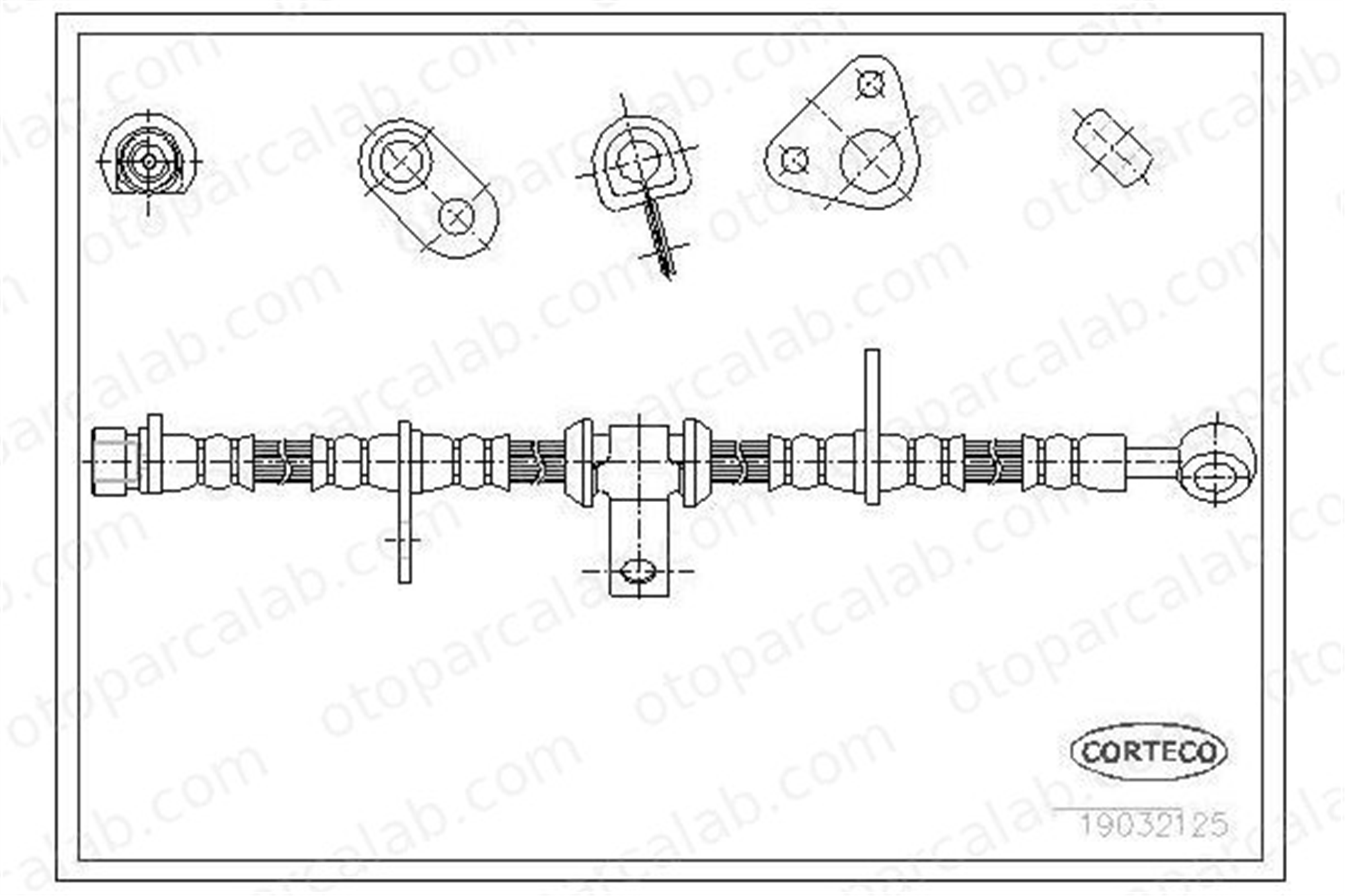 OSSCA 00774 Fren Hortumu Ön Sağ veya Sol ROVER 600 I HONDA ACCORD VI GBH90264 1464SM4010