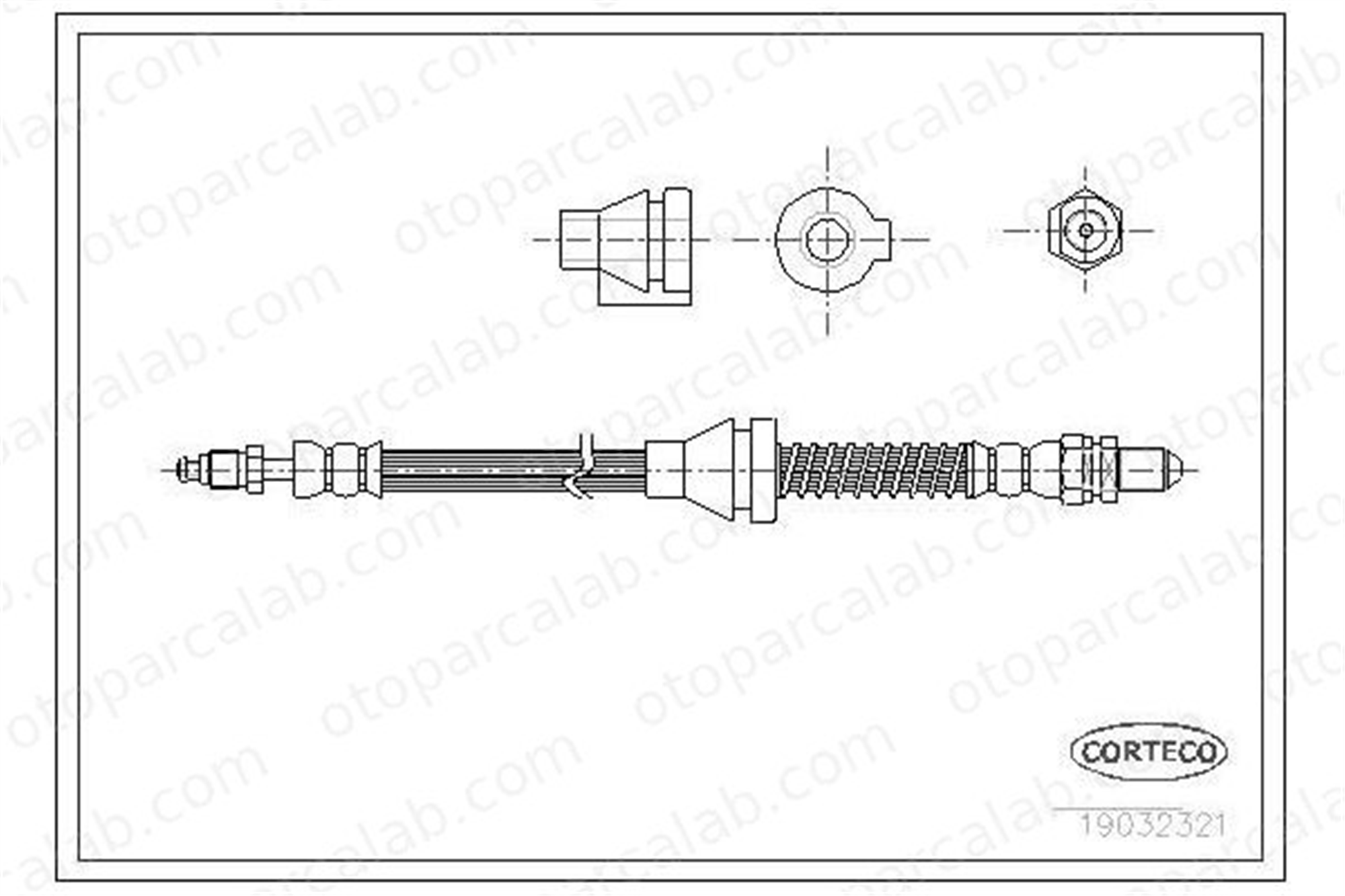 OSSCA 01037 Fren Hortumu Ön Sağ veya Sol FORD KA 97KB2078CB 1029544
