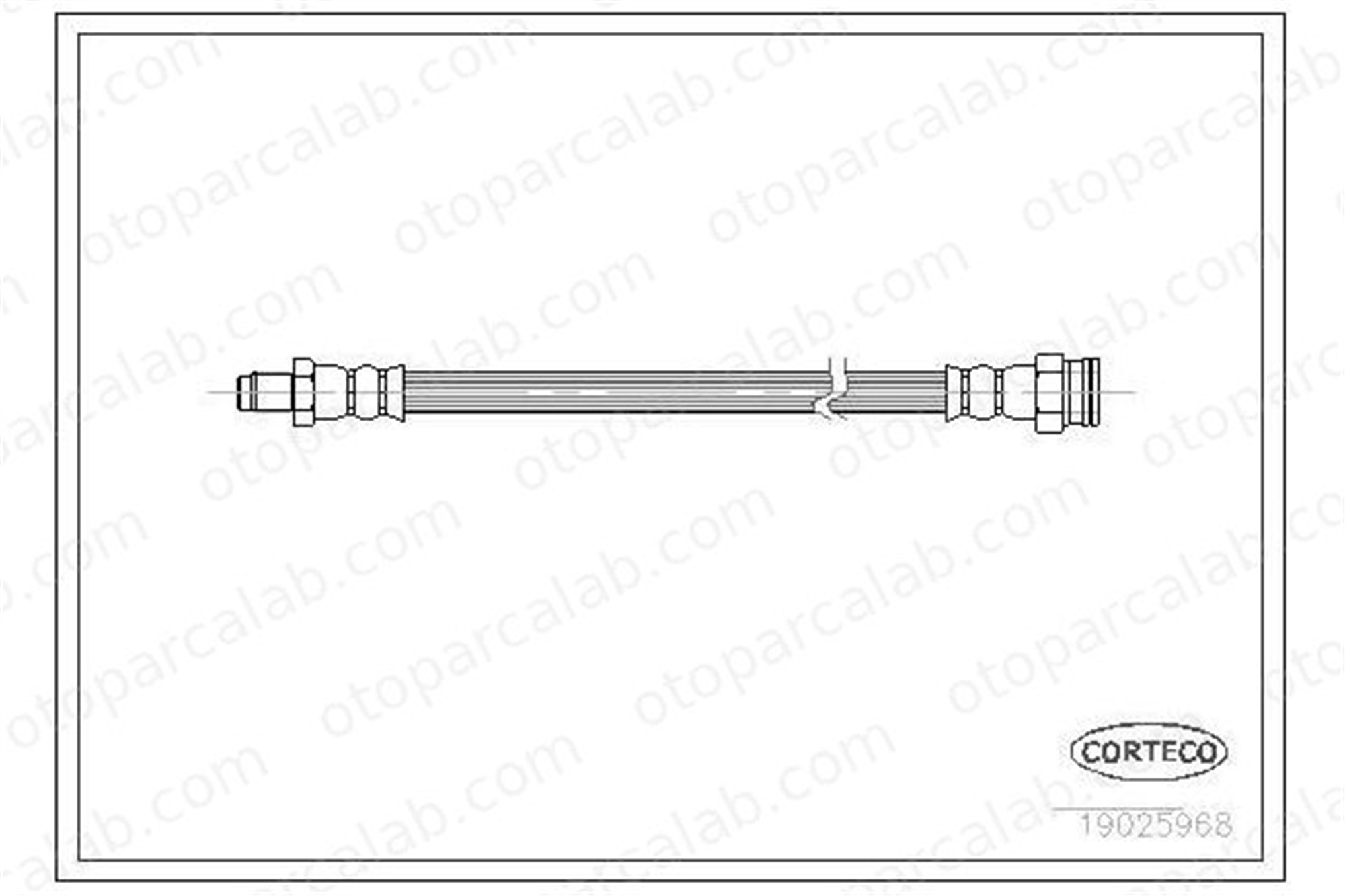 OSSCA 01210 Fren Hortumu Arka Sağ veya Sol FIAT PALIO Weekend LANCIA YPSILON 82442878 46814034