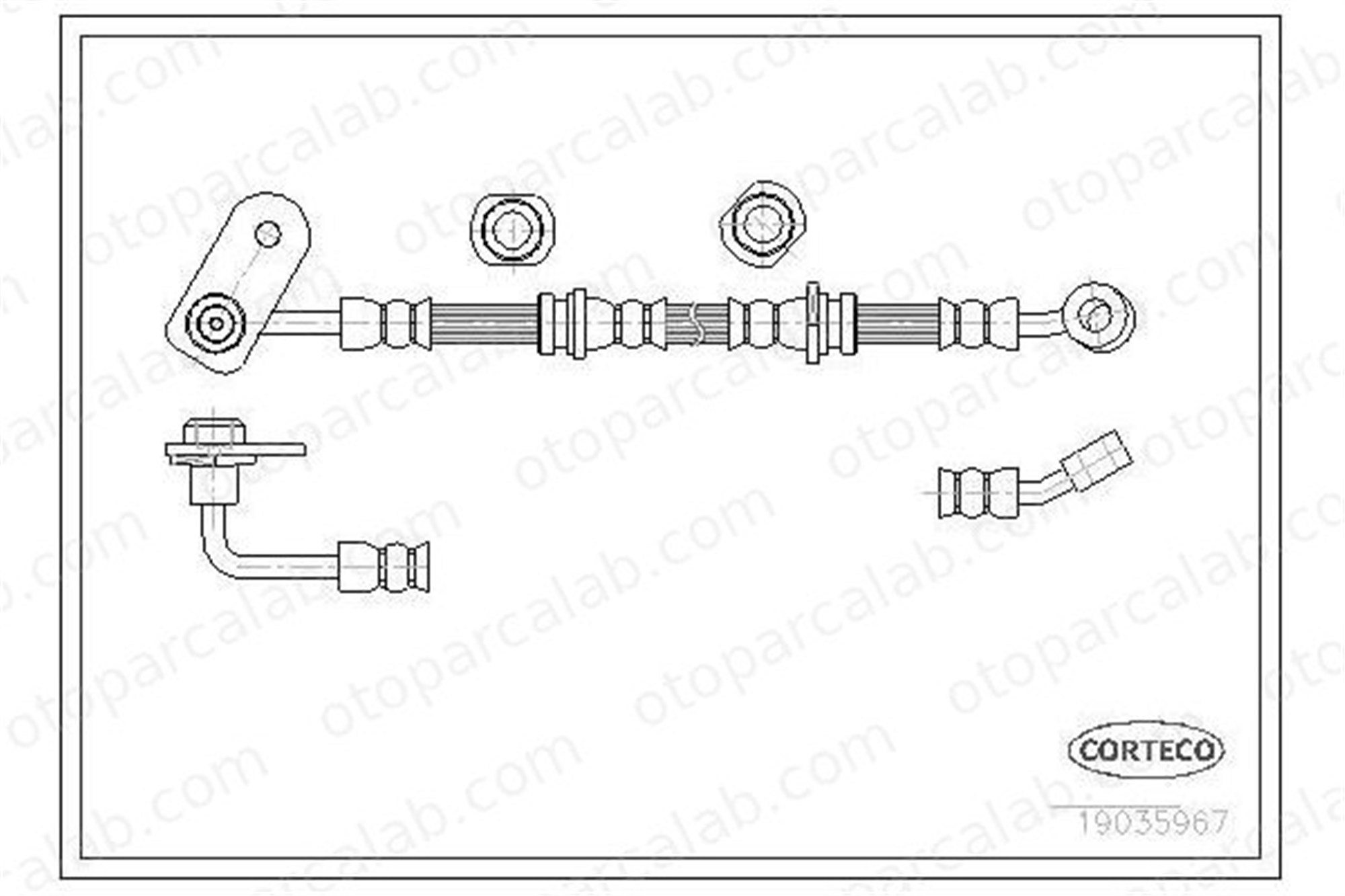 OSSCA 01216 Fren Hortumu Ön Sağ veya Sol SUZUKI GRAND VITARA I GRAND VITARA I Açık arazi aracı 5155067D00 5155065D00