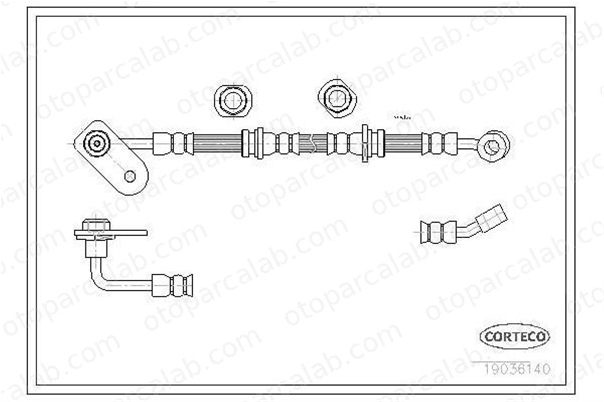OSSCA 01217 Fren Hortumu Ön Sağ SUZUKI GRAND VITARA I 5154067D00 5154065D00