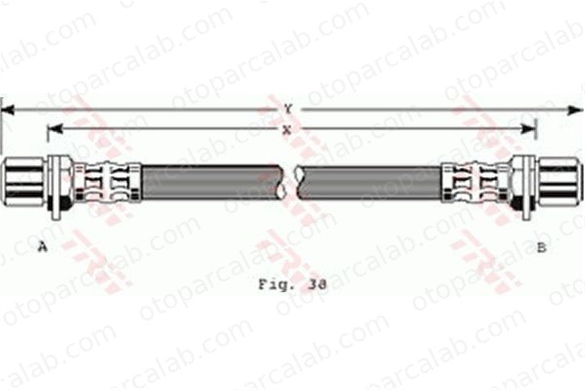 OSSCA 01369 Fren Hortumu Arka Sağ veya Sol TOYOTA CELICA Coupe CELICA Hatchback 9094702472 9094702548