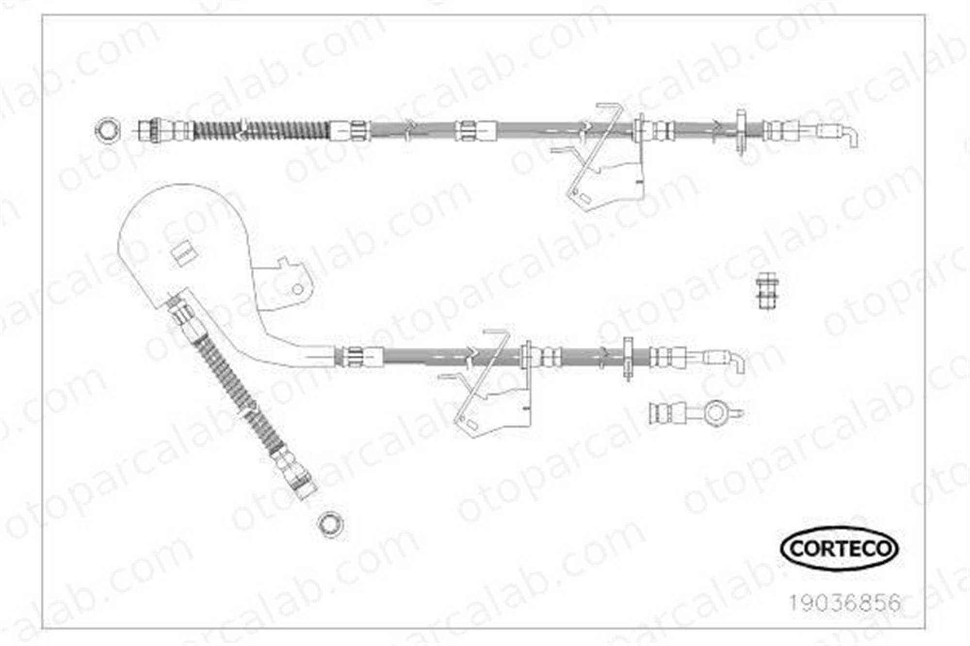 OSSCA 01462 Fren Hortumu Ön Sağ CITROËN C5 III Break C5 III 4806J4