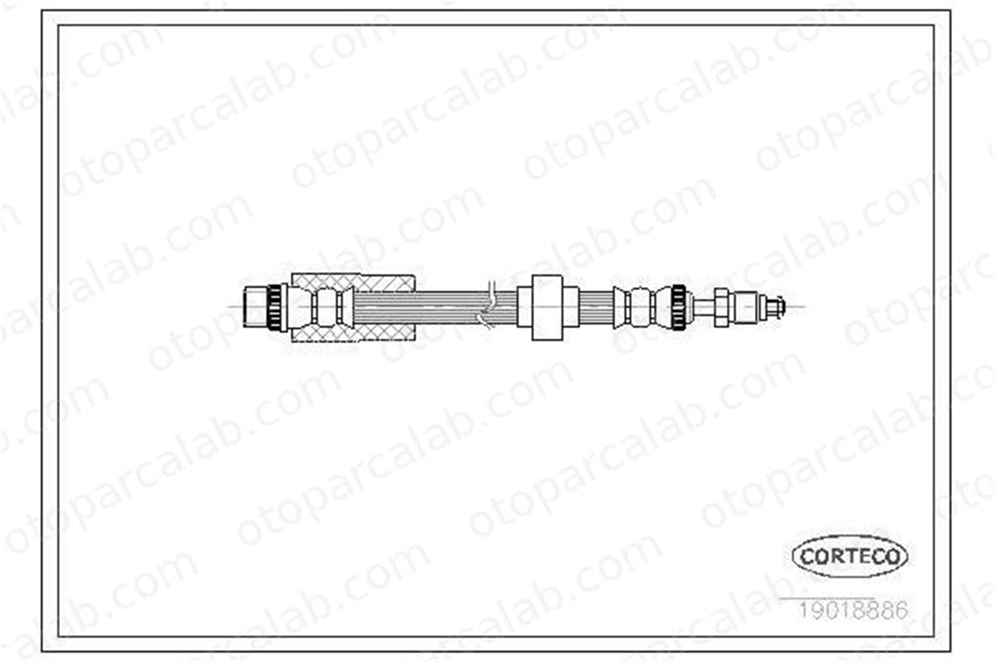 OSSCA 01525 Fren Hortumu Ön Sağ veya Sol PEUGEOT 405 I 405 I Break 480639