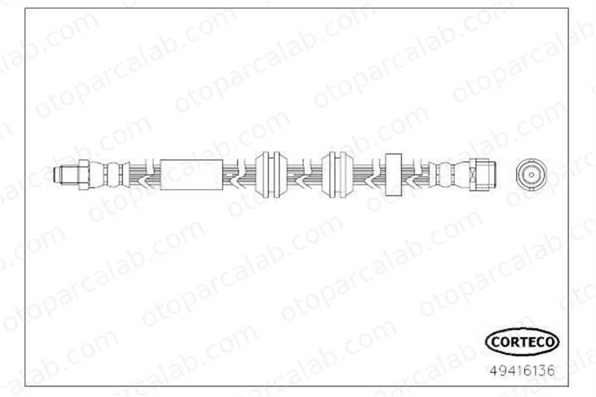 OSSCA 01660 Fren Hortumu Ön Sağ veya Sol MERCEDES-BENZ C-SERISI E-SERISI 2054200048 A2054200048