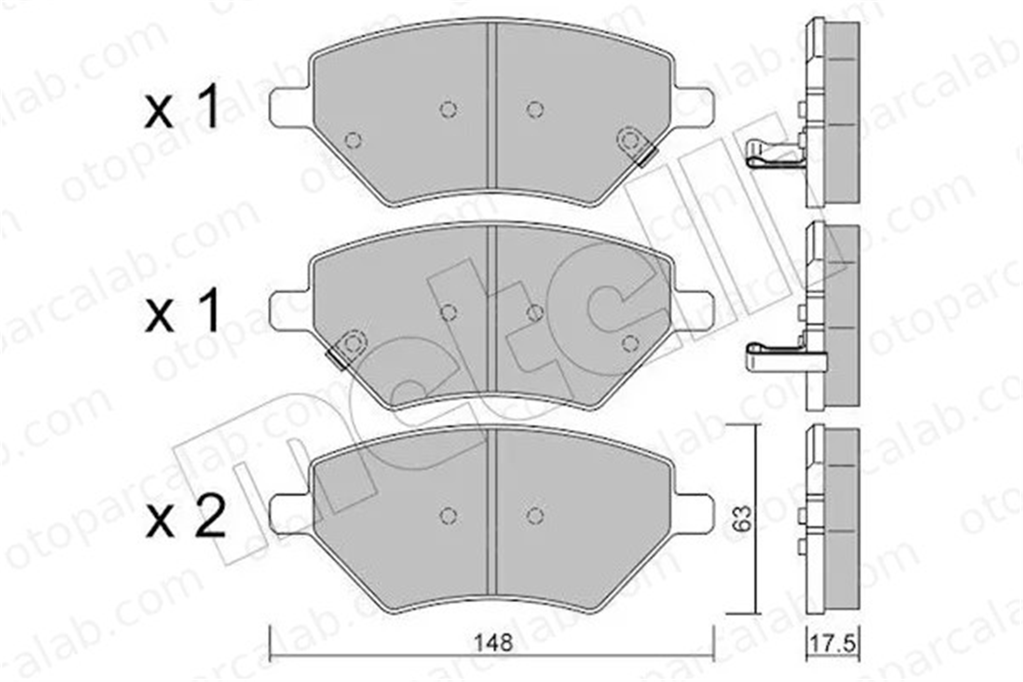 OSSCA 78001 Fren Disk Balata Ön CHERY TIGGO 5x TIGGO 8 PLUS | TIGGO 8 PRO/TIGGO 8 PRO MAX | TIGGO 8 PRO T156GN3501080 204002139AA
