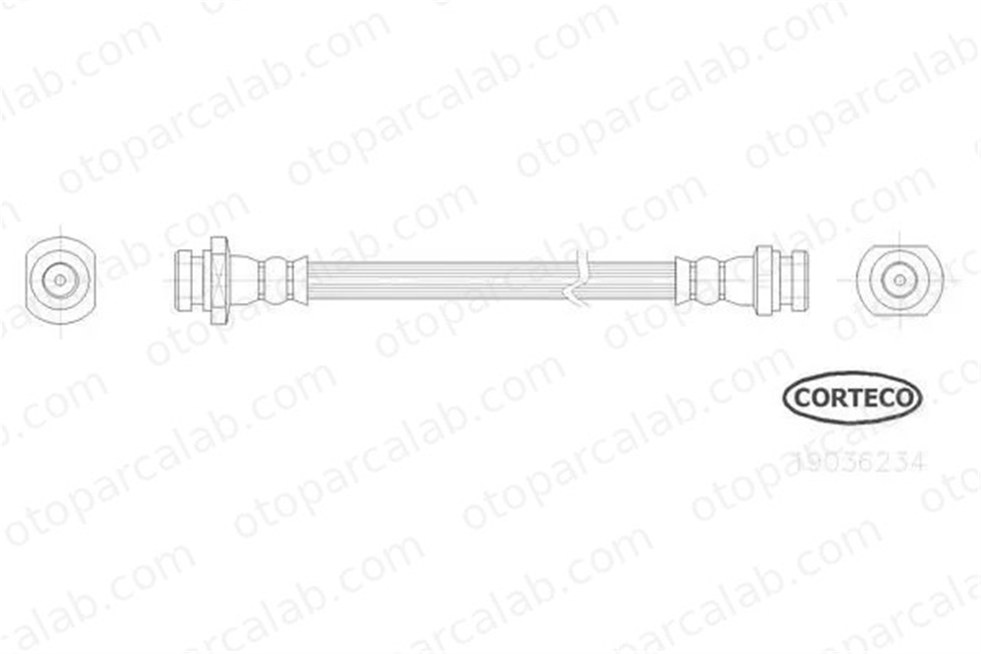 OSSCA BRSFH22000 Fren Hortumu Arka Sağ veya Sol CHEVROLET AVEO / KALOS Hatchback AVEO / KALOS Sedan 96407749
