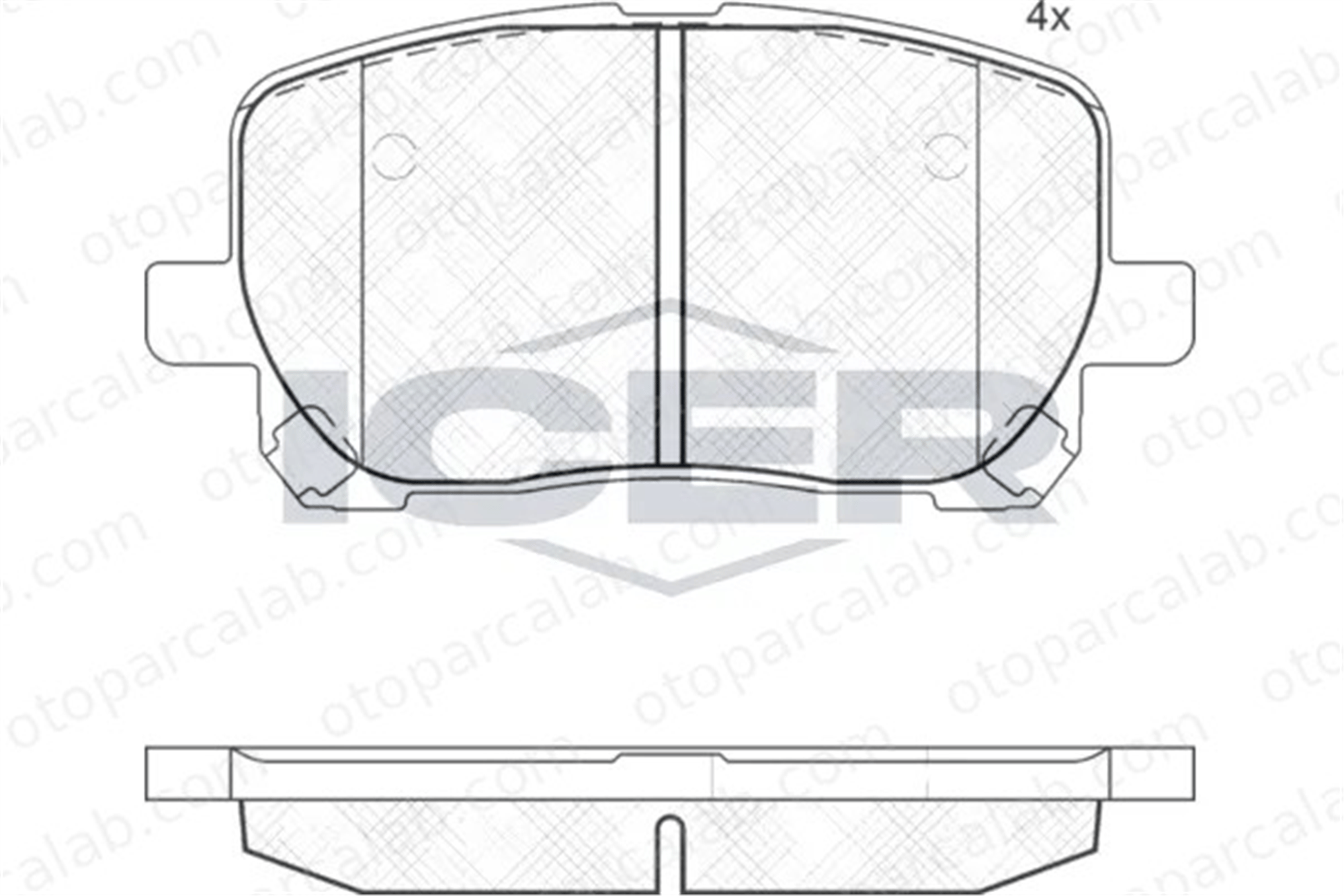OTOZONE FDO9129-R Fren Disk Balata Ön TOYOTA AVENSIS VERSO MATRIX 88972092 88972096