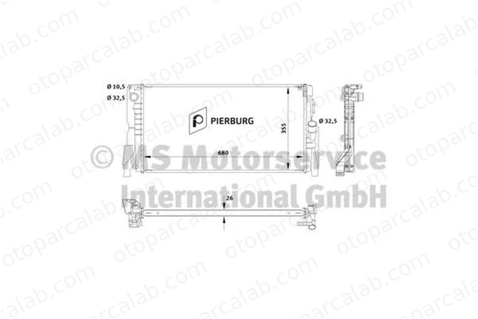 PIERBURG 7.14928.09.0 Su Radyatörü MINI MINI BMW 2 Gran Tourer 17117617639