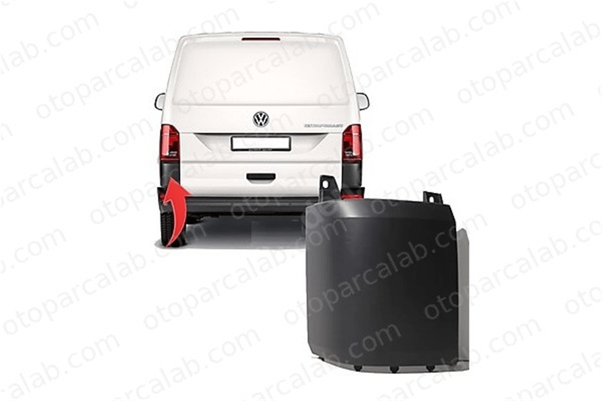 PRO A 292254 Tampon Köşesi Arka Sol PRO-A 292254 VW TRANSPORTER T6 / CARAVELLE T6 Minibüs/Otobüs TRANSPORTER T6 Panelvan/Van 7E0807321B 7E0807321BGRU