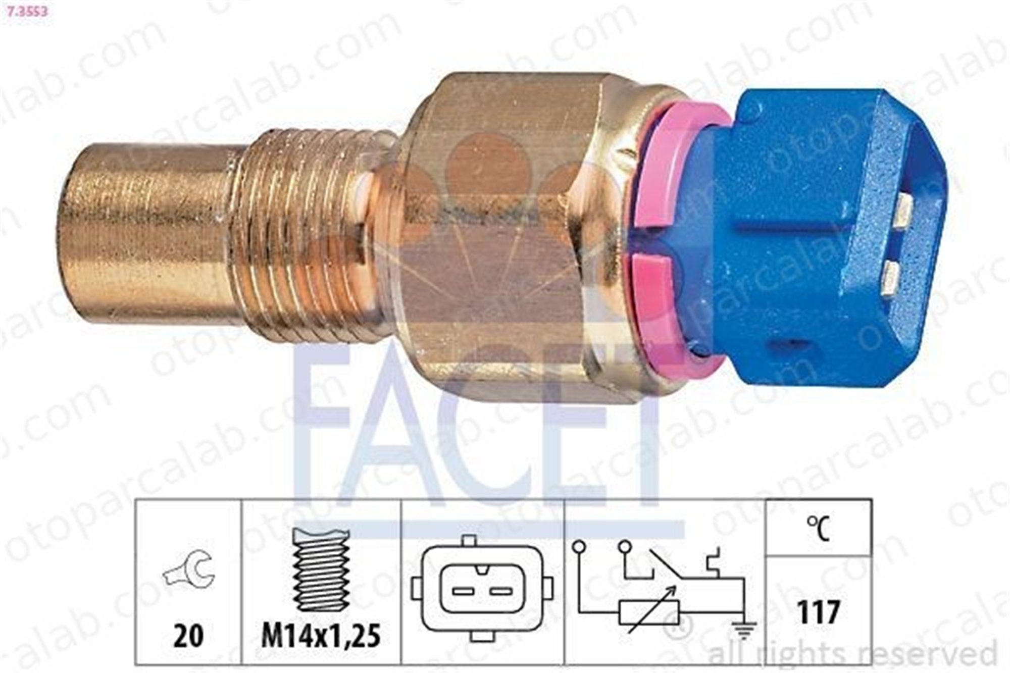 PSA ORJINAL 024283 Hararet Müşürü CITROËN SAXO PEUGEOT 206 Hatchback 24283 0242 83