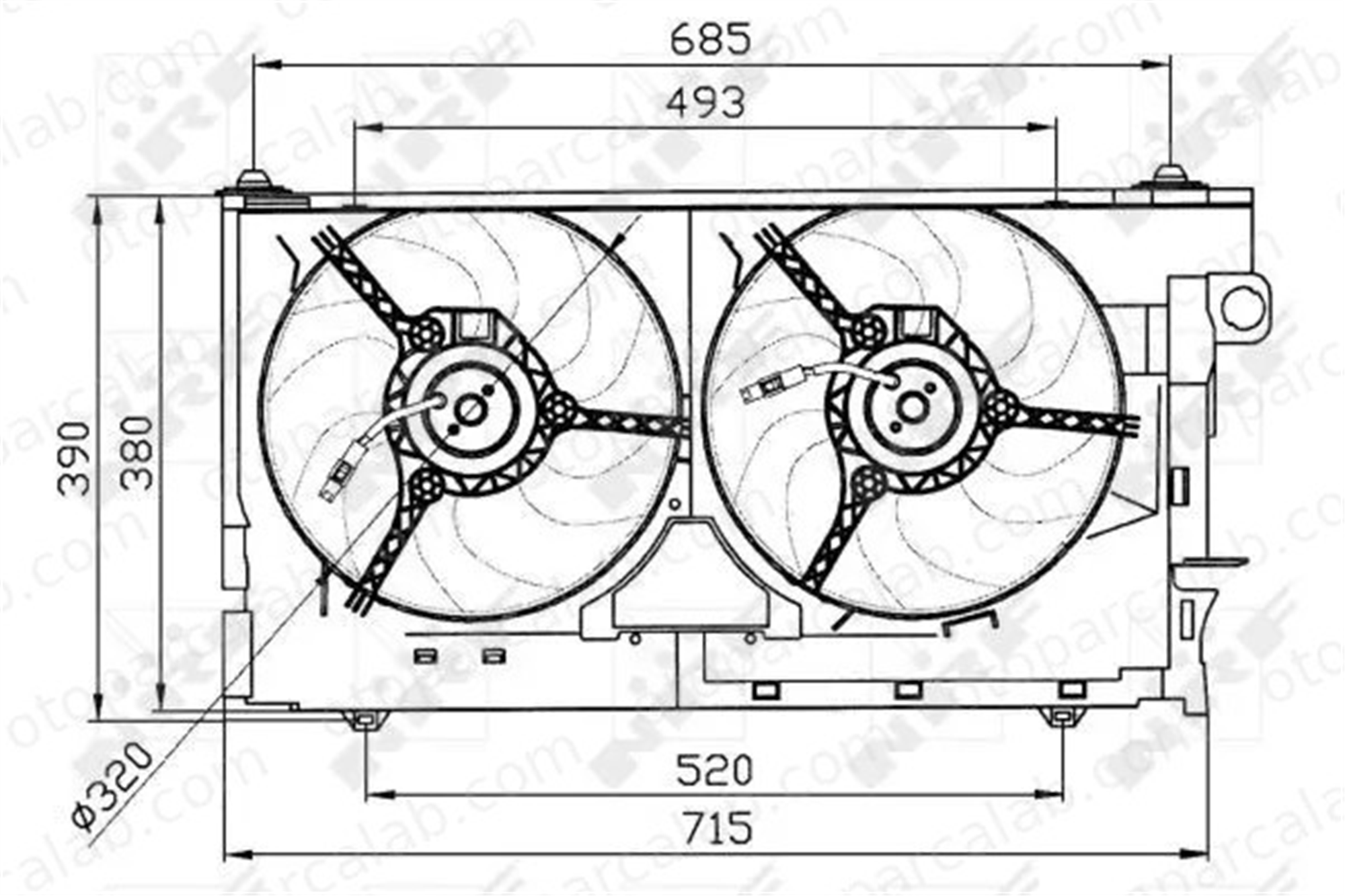 PSA ORJINAL 125329 Radyatör Fan ve Motoru CITROËN ZX XANTIA 125329 125333