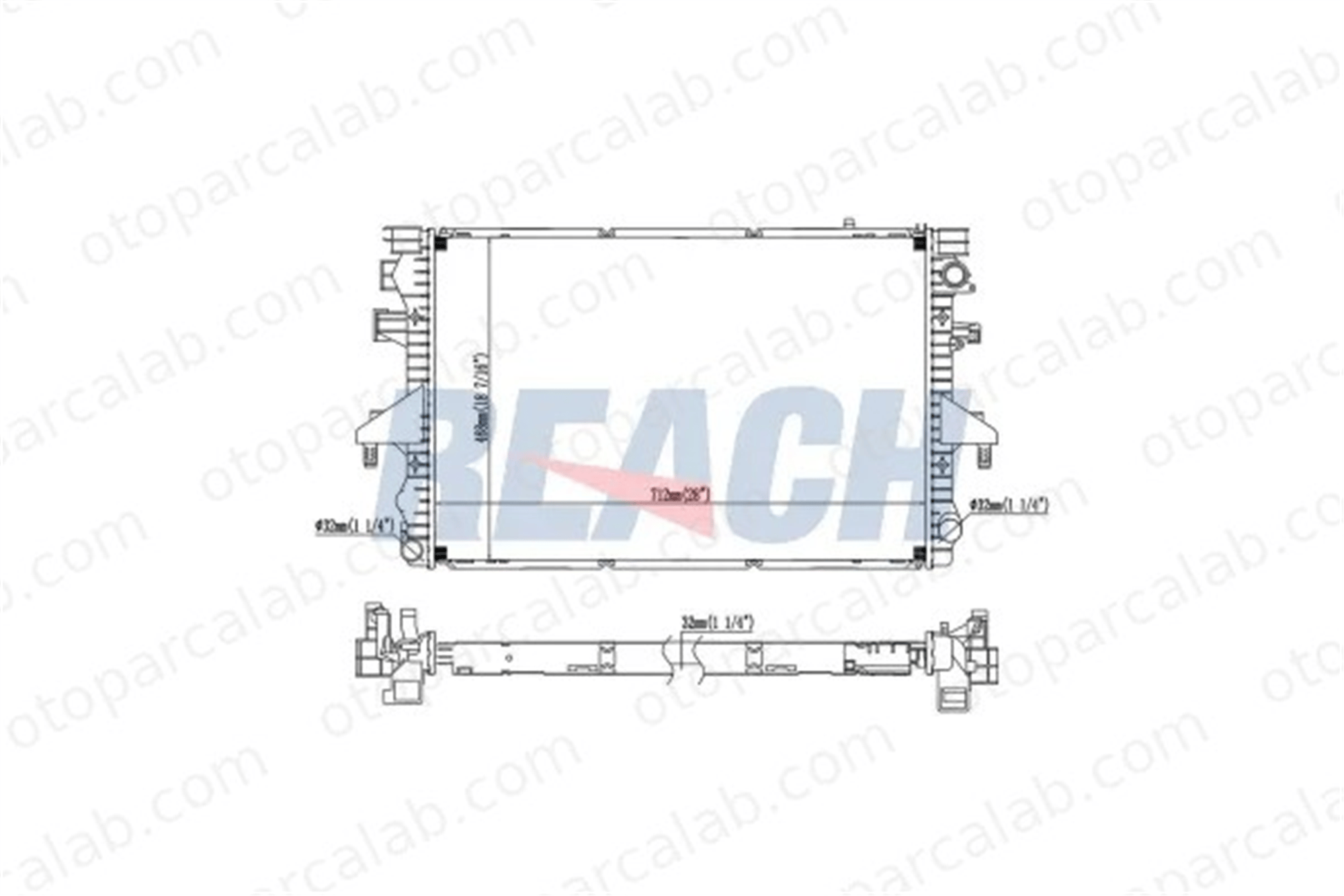 PSA ORJINAL 1330E7 Su Radyatörü CITROËN C8 FIAT ULYSSE 1330E7 1330A4