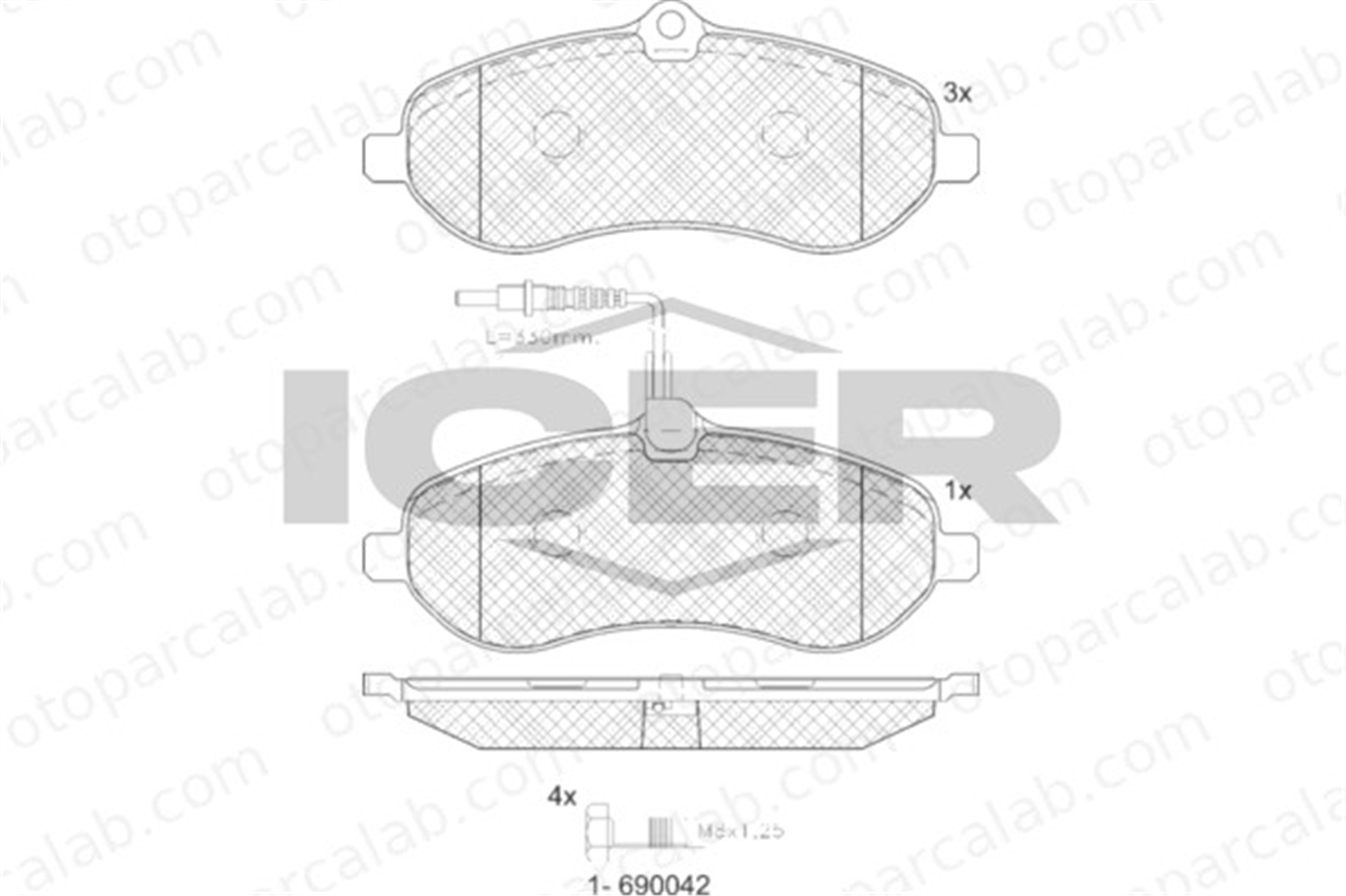 PSA ORJINAL 1673601380 Fren Disk Balata Ön PEUGEOT EXPERT TEPEE CITROËN JUMPY 1673601380 1611839880