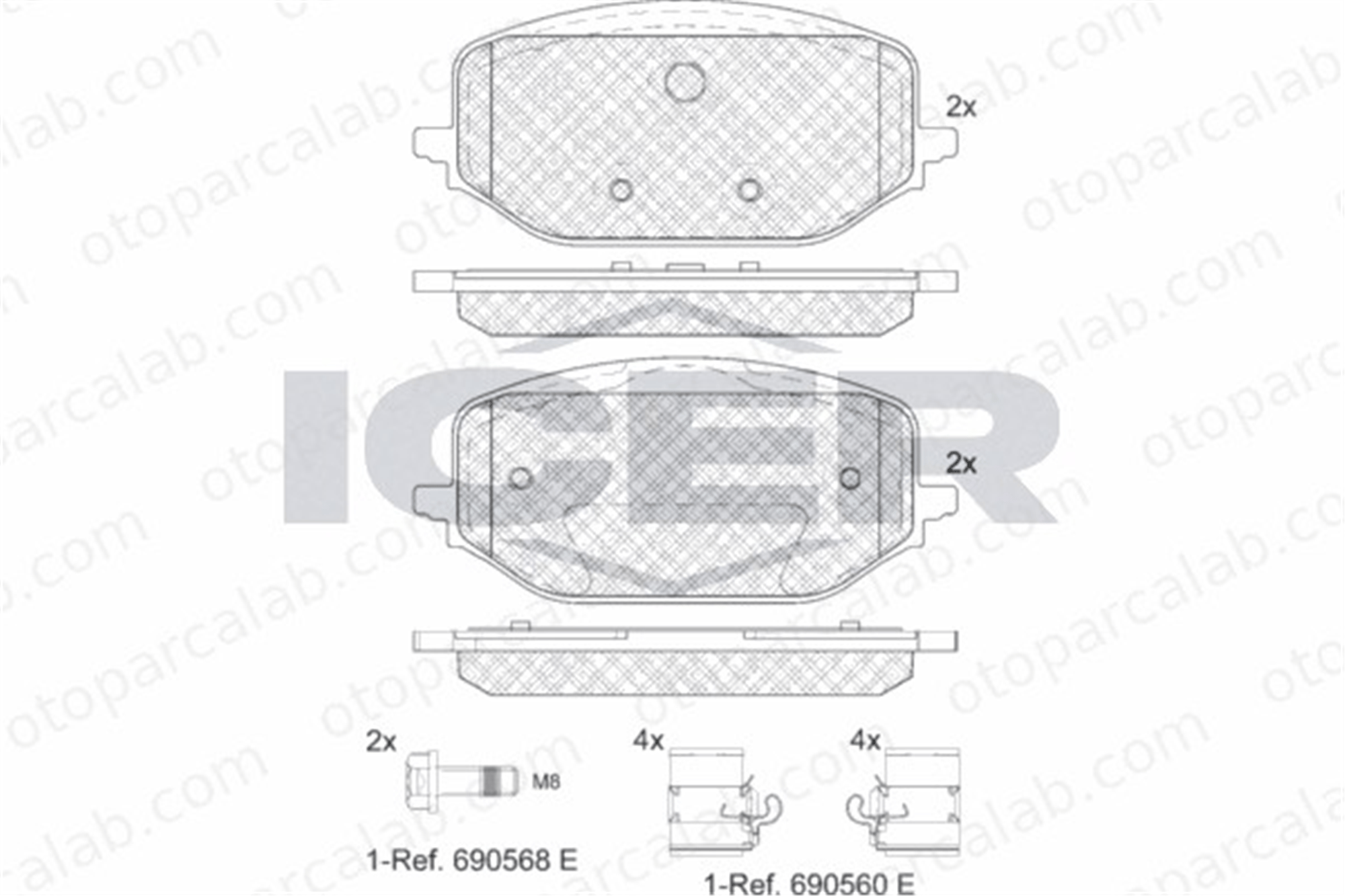 PSA ORJINAL 1695249780 Fren Disk Balata Ön PEUGEOT 5008 II 508 II 1695249780 1647880280