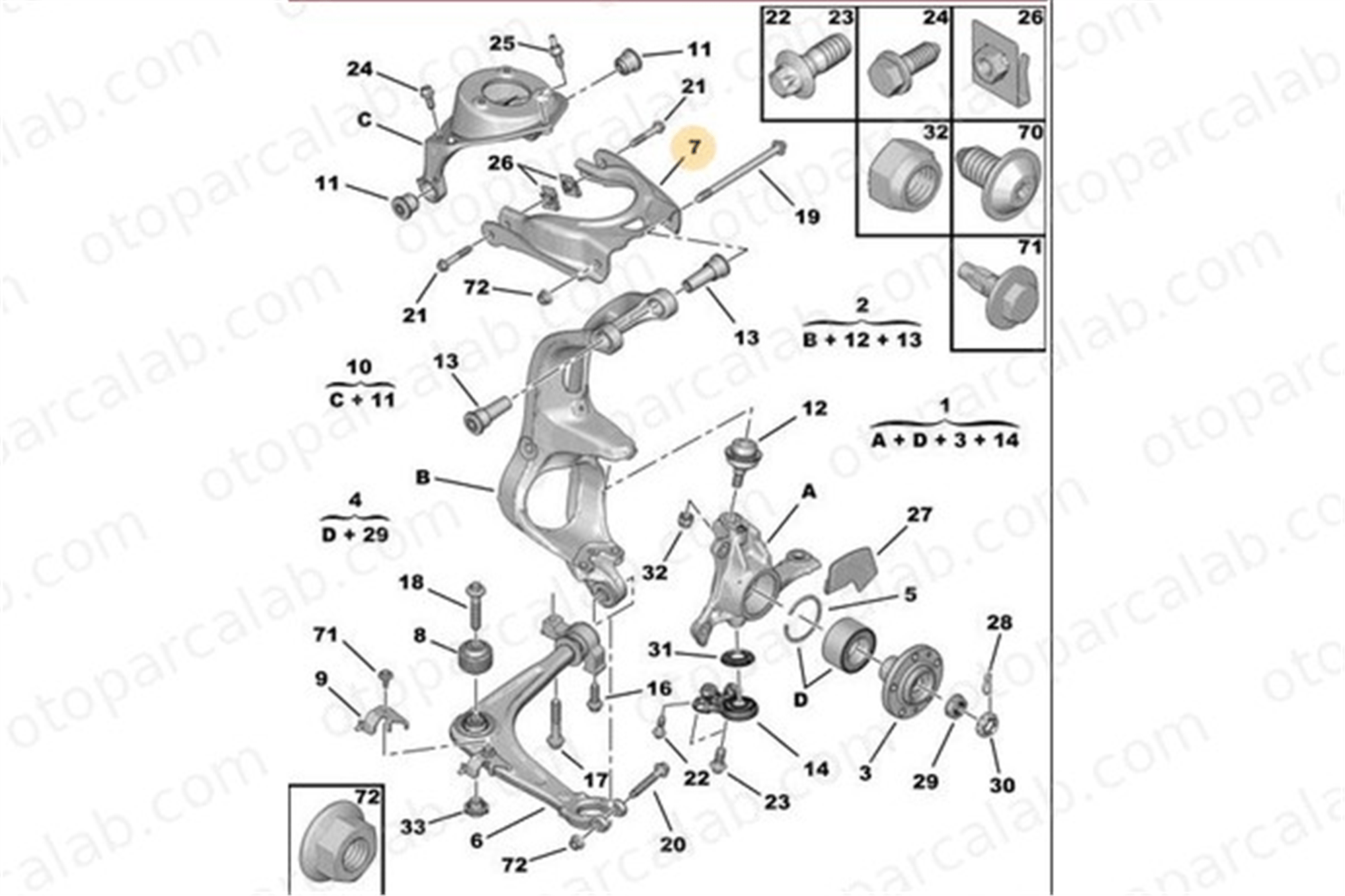 PSA ORJINAL 3520N8 Salıncak Ön Alt Sol PEUGEOT 407 SW 407 3520N8 3520S9