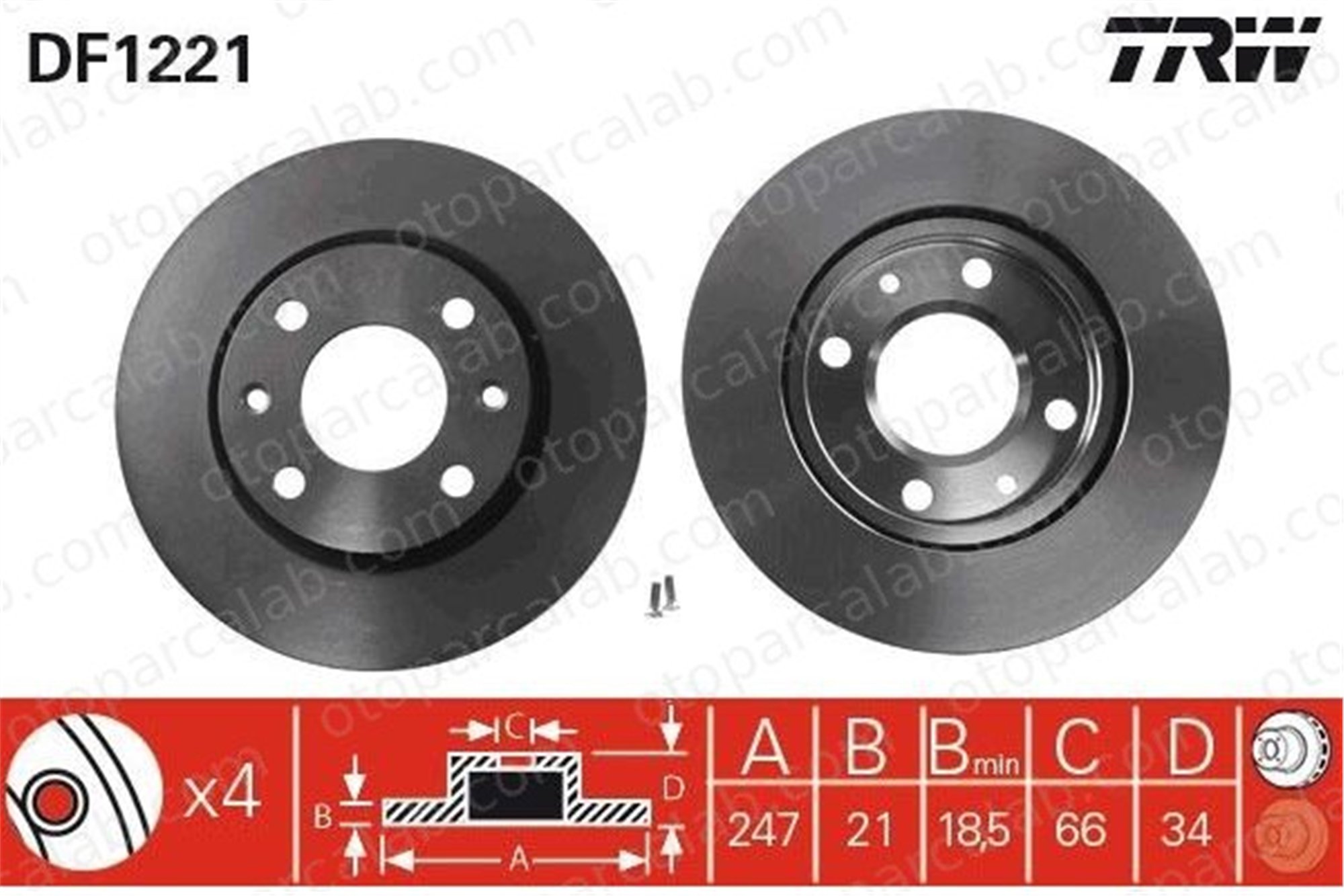 PSA ORJINAL 4249.96 Fren Disk Ayna Ön Sağ ve Sol CITROËN SAXO XSARA 424996 1618864480