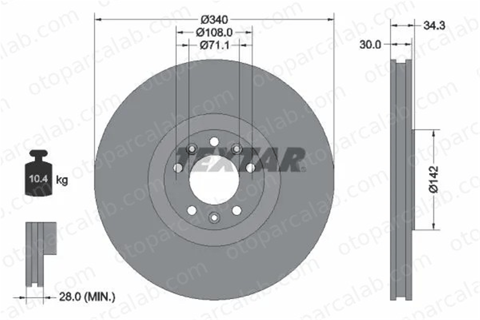 PSA ORJINAL 4249.F9 Fren Disk Ayna Ön Sağ ve Sol PEUGEOT RCZ 4249F9