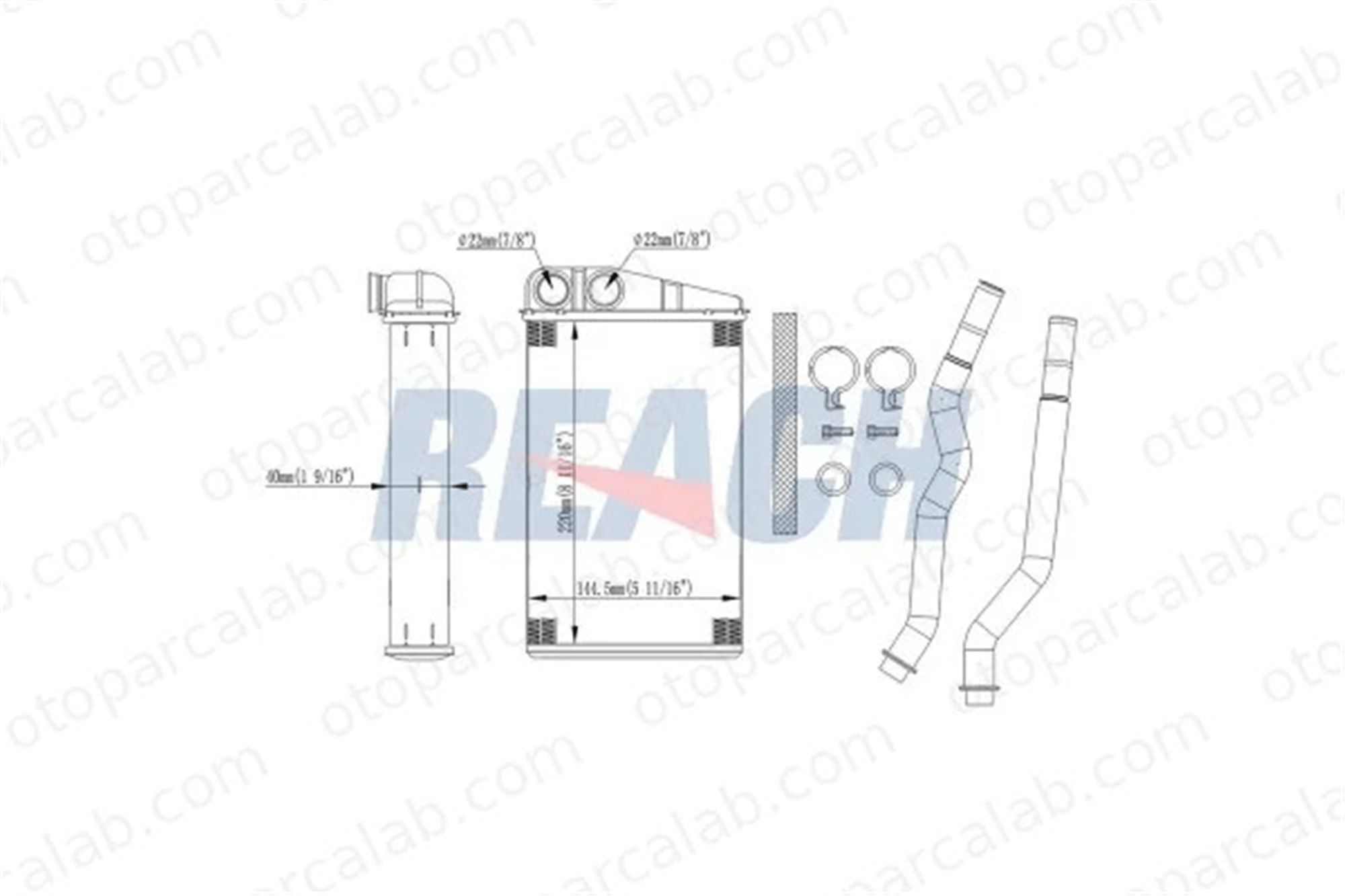 PSA ORJINAL 6448P3 Kalorifer Radyatörü CITROËN C1 TOYOTA AYGO 6448P3 870500H030