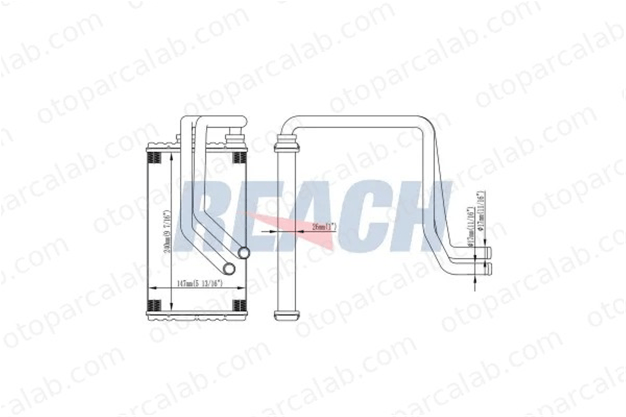 PSA ORJINAL 6448S0 Kalorifer Radyatörü MITSUBISHI LANCER VIII Sportback LANCER VIII 6448S0 7801A009