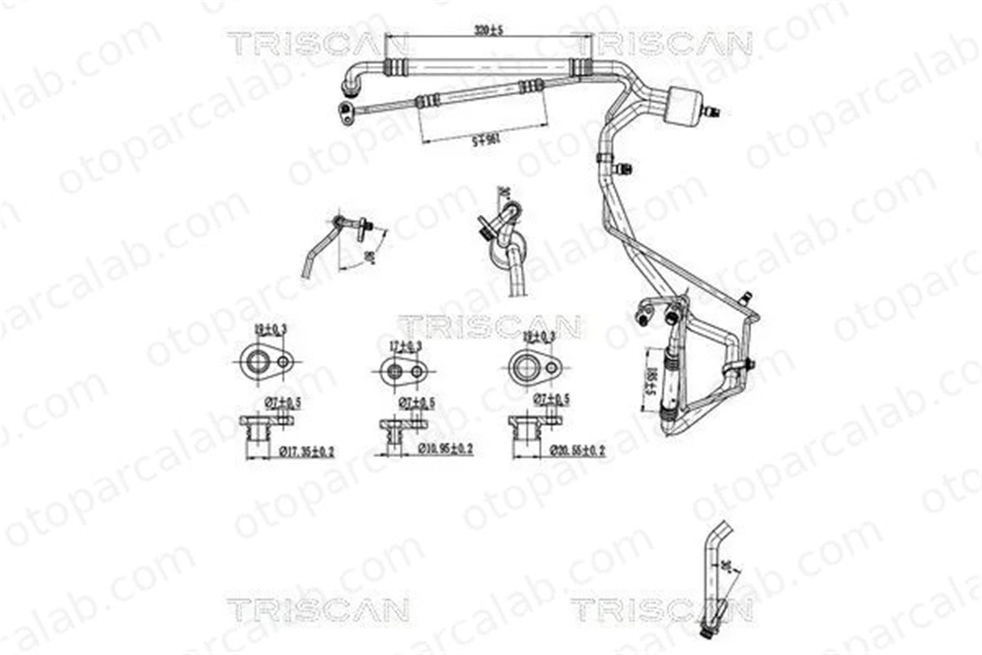 PSA ORJINAL 9670636580 Klima Hortumu CITROËN BERLINGO Kasa/büyük limuzin BERLINGO MULTISPACE 9670636580