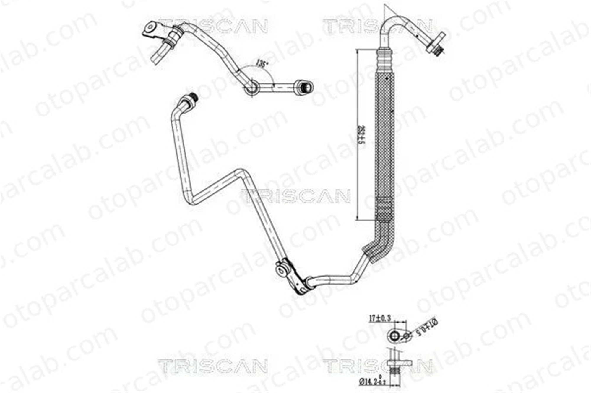 PSA ORJINAL 9670982980 Klima Hortumu CITROËN C3 PICASSO PEUGEOT 207 SW 9670982980 6460TW