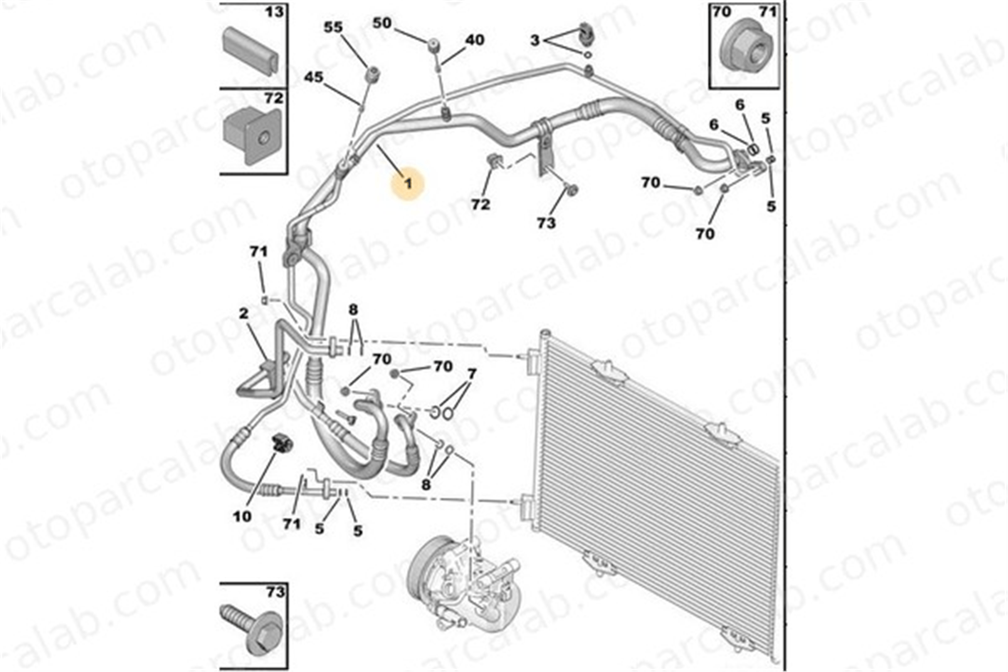 PSA ORJINAL 9831851180 Klima Hortumu 9831851180