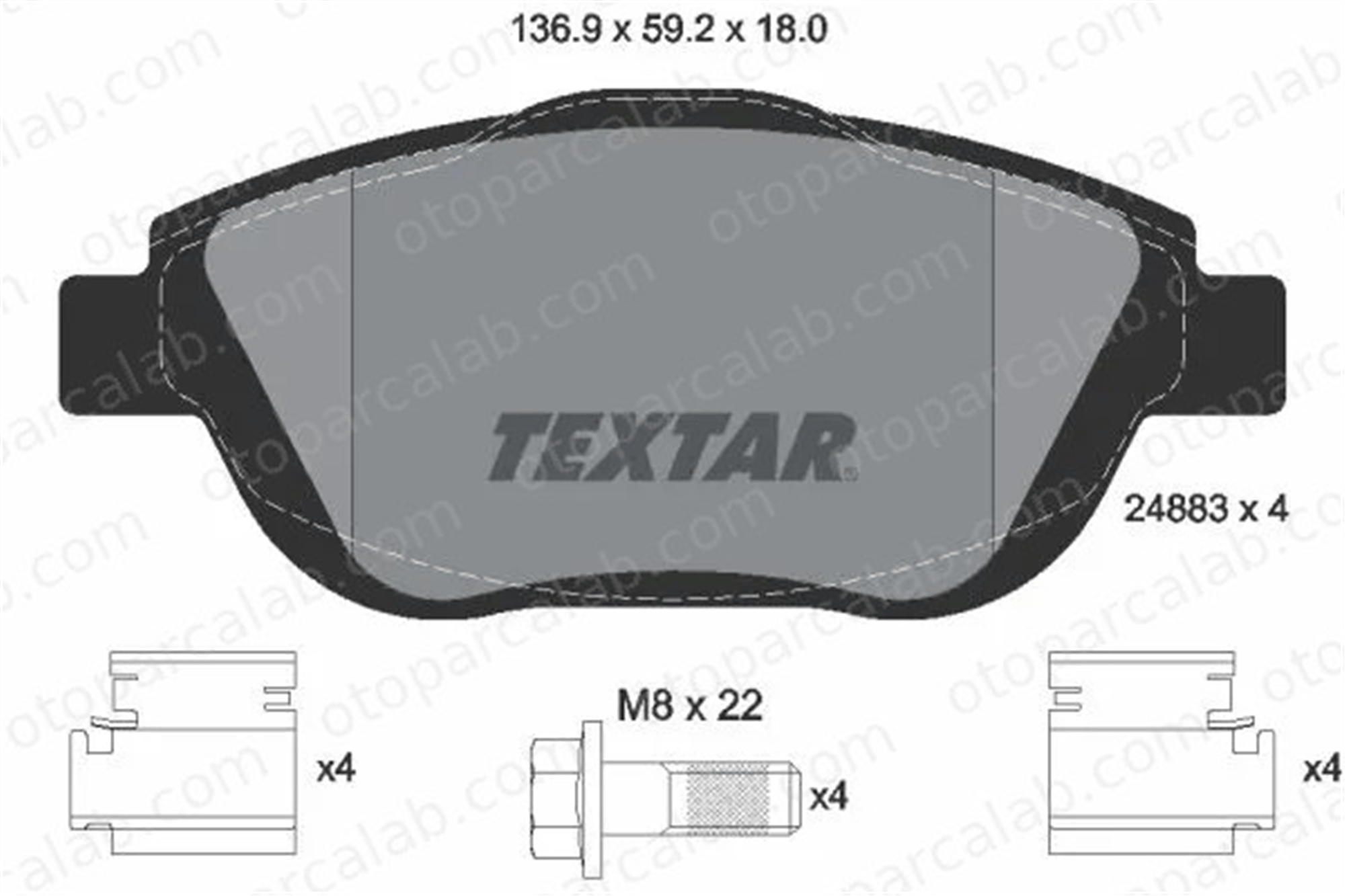 PSA ORJINAL 9862568880 Fren Disk Balata Ön PEUGEOT 2008 I CITROËN C3 II 9862568880 1607083180