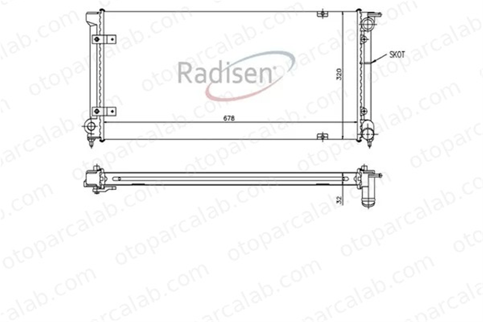 RADISEN RR 65262 Su Radyatörü VW GOLF II JETTA II 191121251C 191121251F