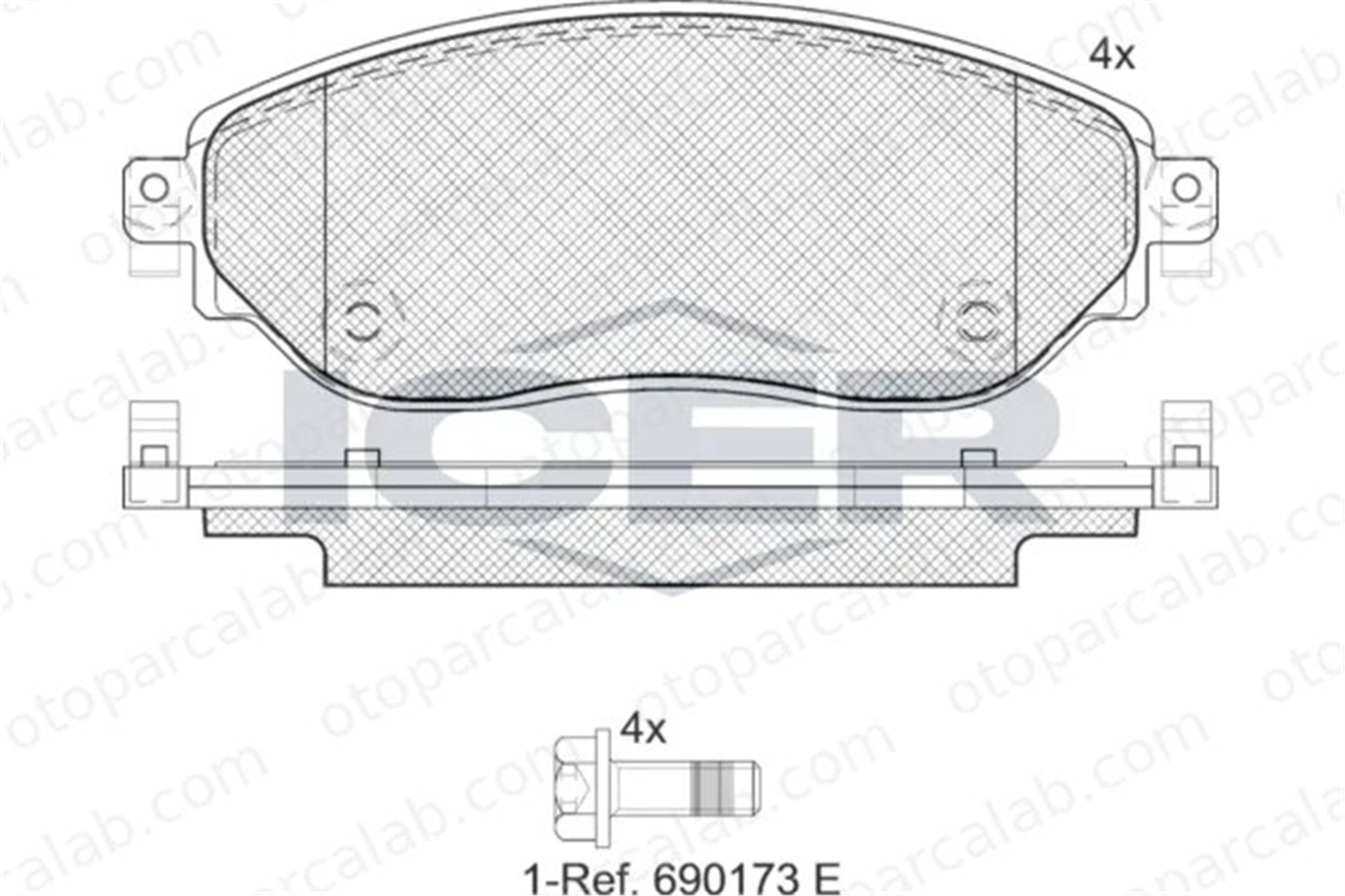 RENAULT ORJINAL 410607229R Fren Disk Balata Ön RENAULT TRAFIC III Minibüs/Otobüs TRAFIC III Panelvan/Van 410607229R 6000620046
