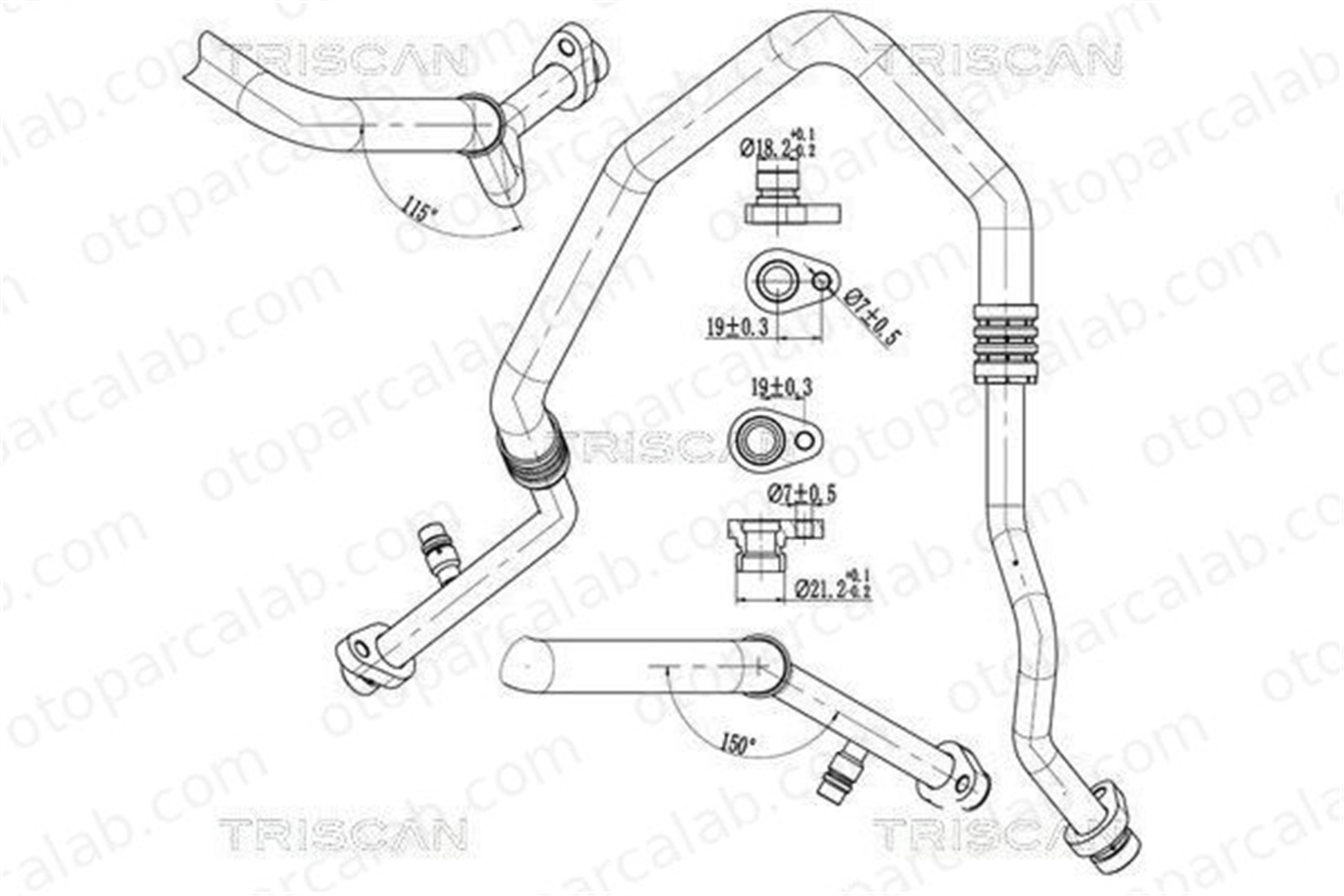 RENAULT ORJINAL 924540019R Klima Hortumu RENAULT MEGANE III Coupe MEGANE III Hatchback 924540019R