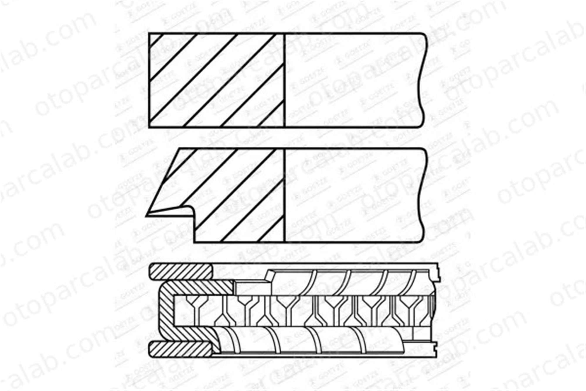 RIK 43010-000 Segman (76.50MM-STD) SMART FORTWO Coupe FORTWO Cabrio 43010000 A1320370115
