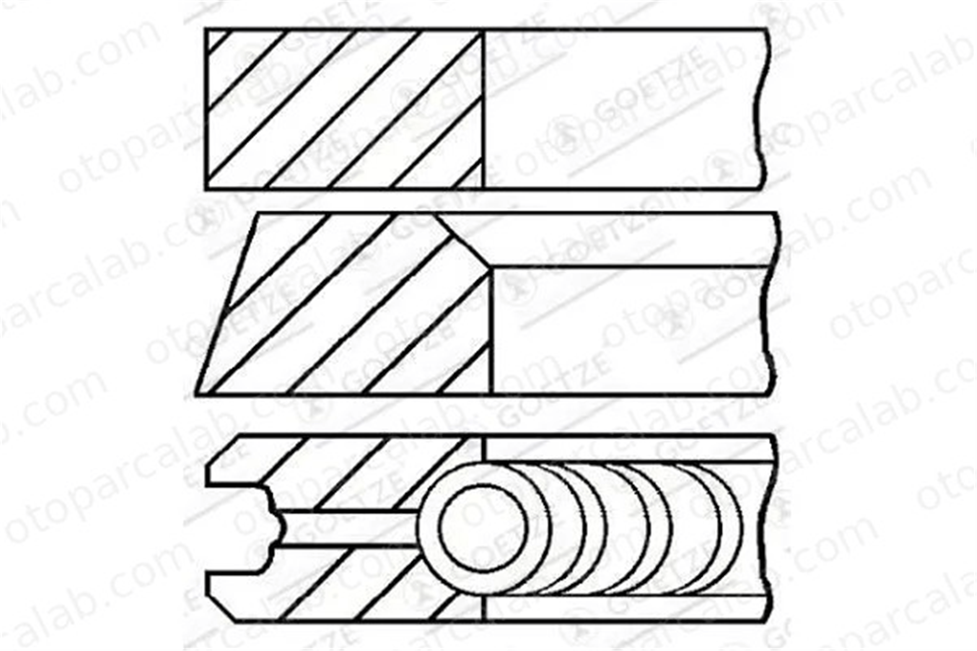 RIK 43340-000 Segman (84.00MM-STD) MERCEDES-BENZ C-SERISI C-SERISI T-Model 43340000 6510300124