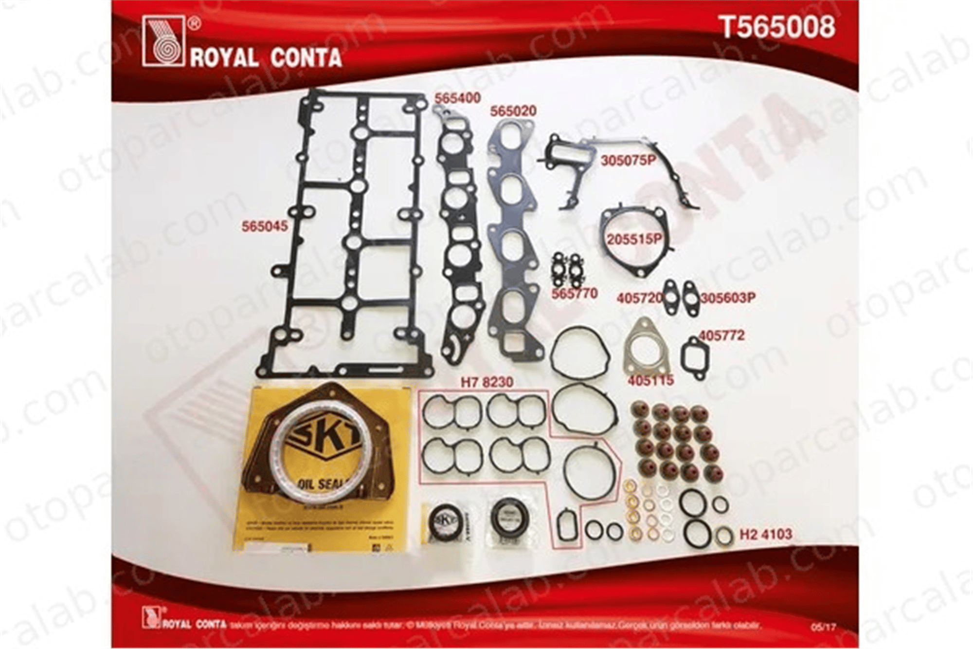 ROYAL T565008 Takım Conta ALFA ROMEO GIULIETTA FIAT FREEMONT 71749743 71769851