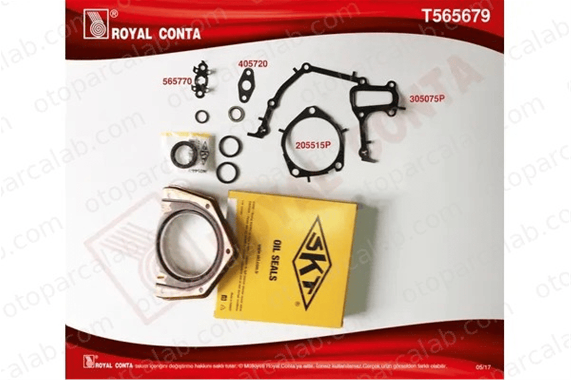 ROYAL T565679 Takım Conta ALFA ROMEO GIULIETTA FIAT FREEMONT 71753736 55189075