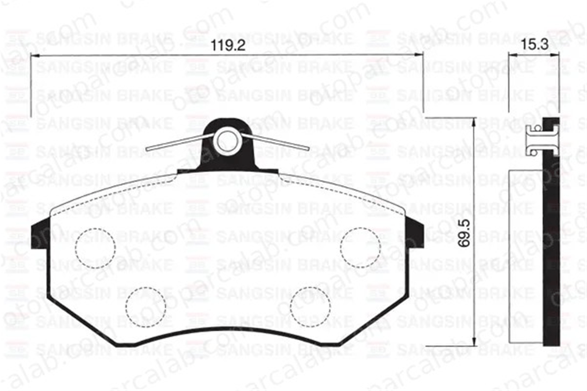 SANGSIN SP1043 Fren Disk Balata Ön VW GOLF III GOLF III Variant 357698151A 357698151D