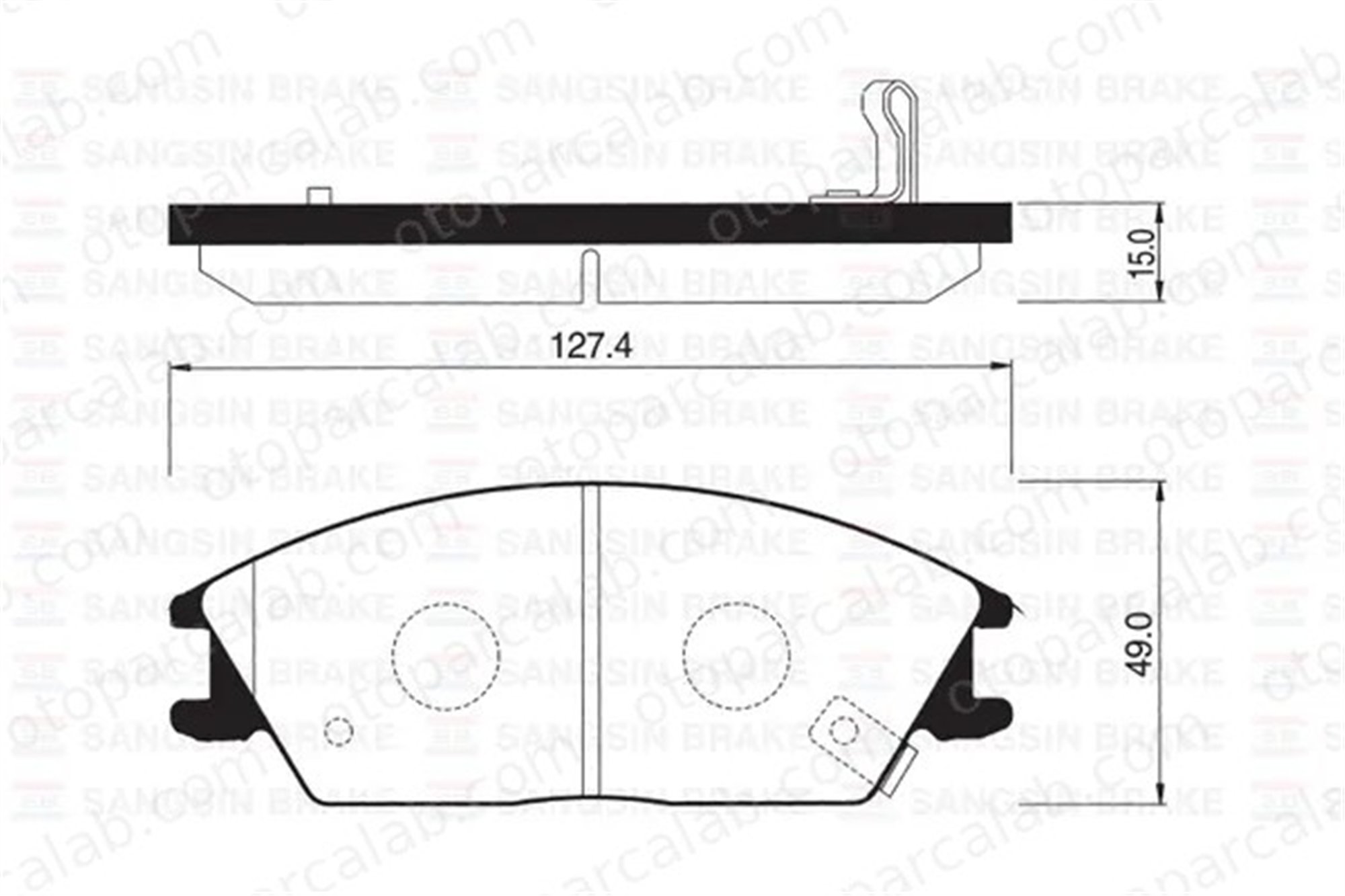 SANGSIN SP1047 Fren Disk Balata Ön HYUNDAI GETZ ACCENT II 581011CA00 581011CA10