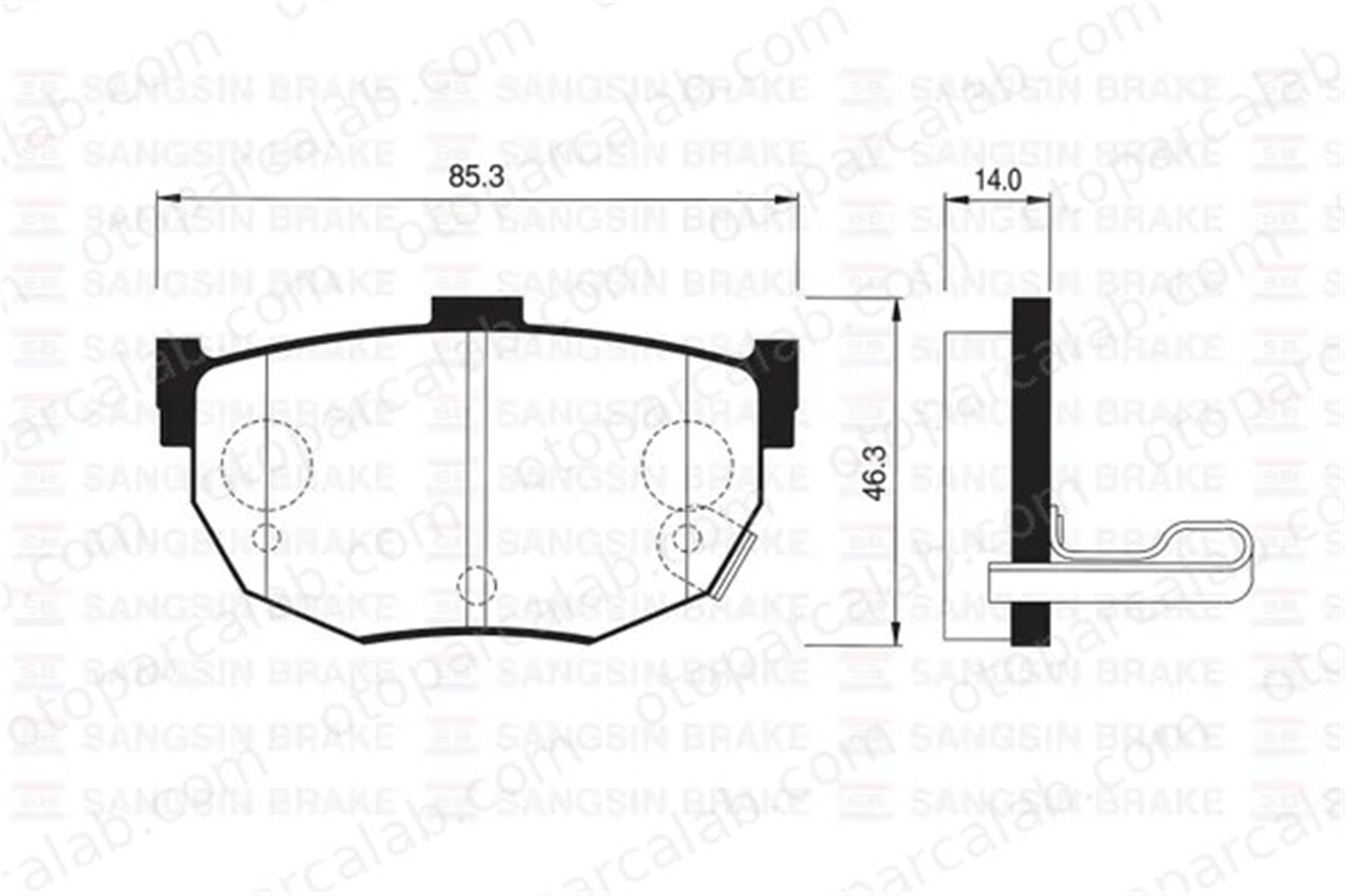 SANGSIN SP1062 Fren Disk Balata Arka HYUNDAI ELANTRA III Sedan KIA CERATO I Sedan 583022FA00 5830228A00